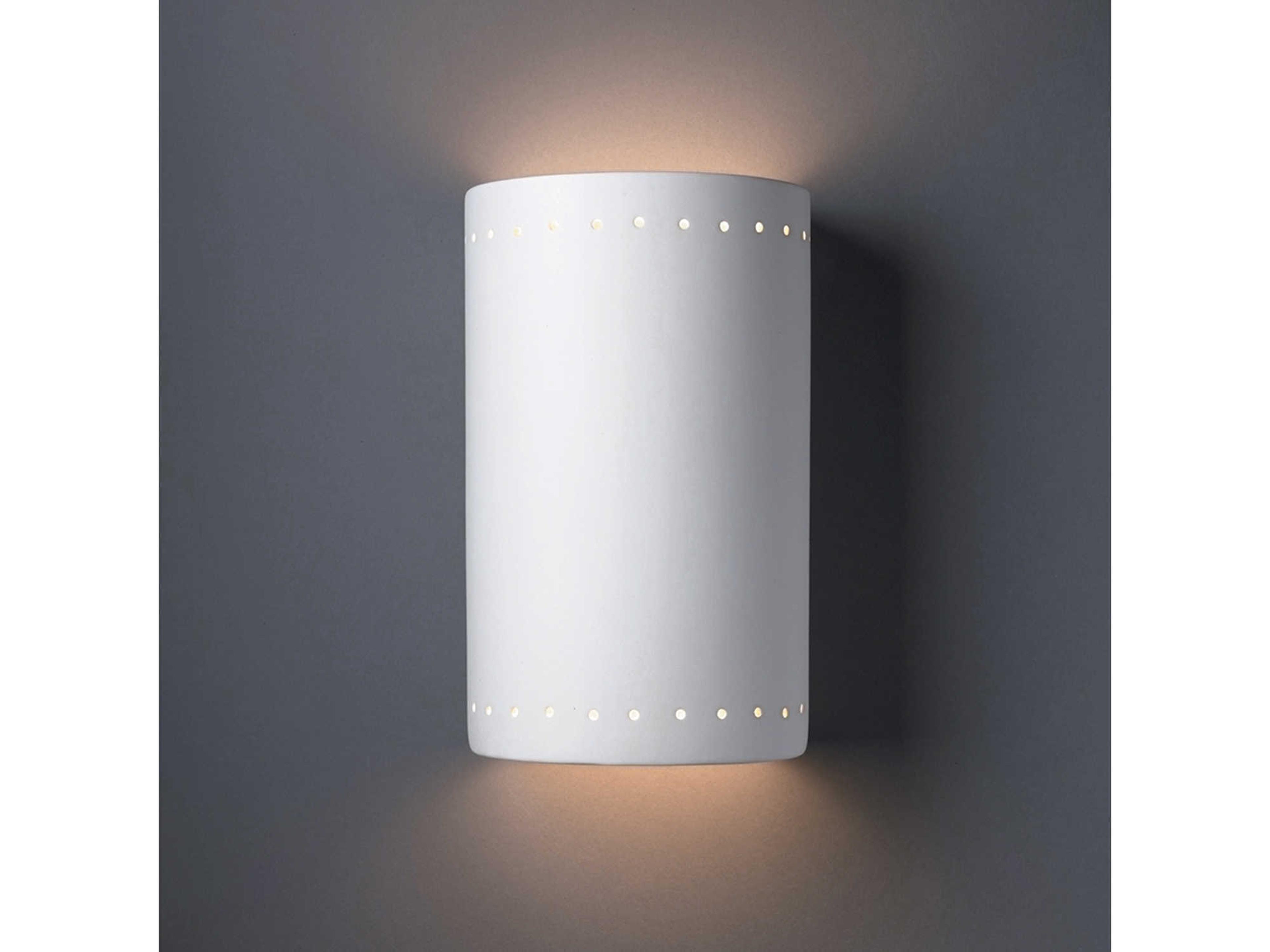 Justice Design Group Ambiance 2-Light White Wall Sconce
