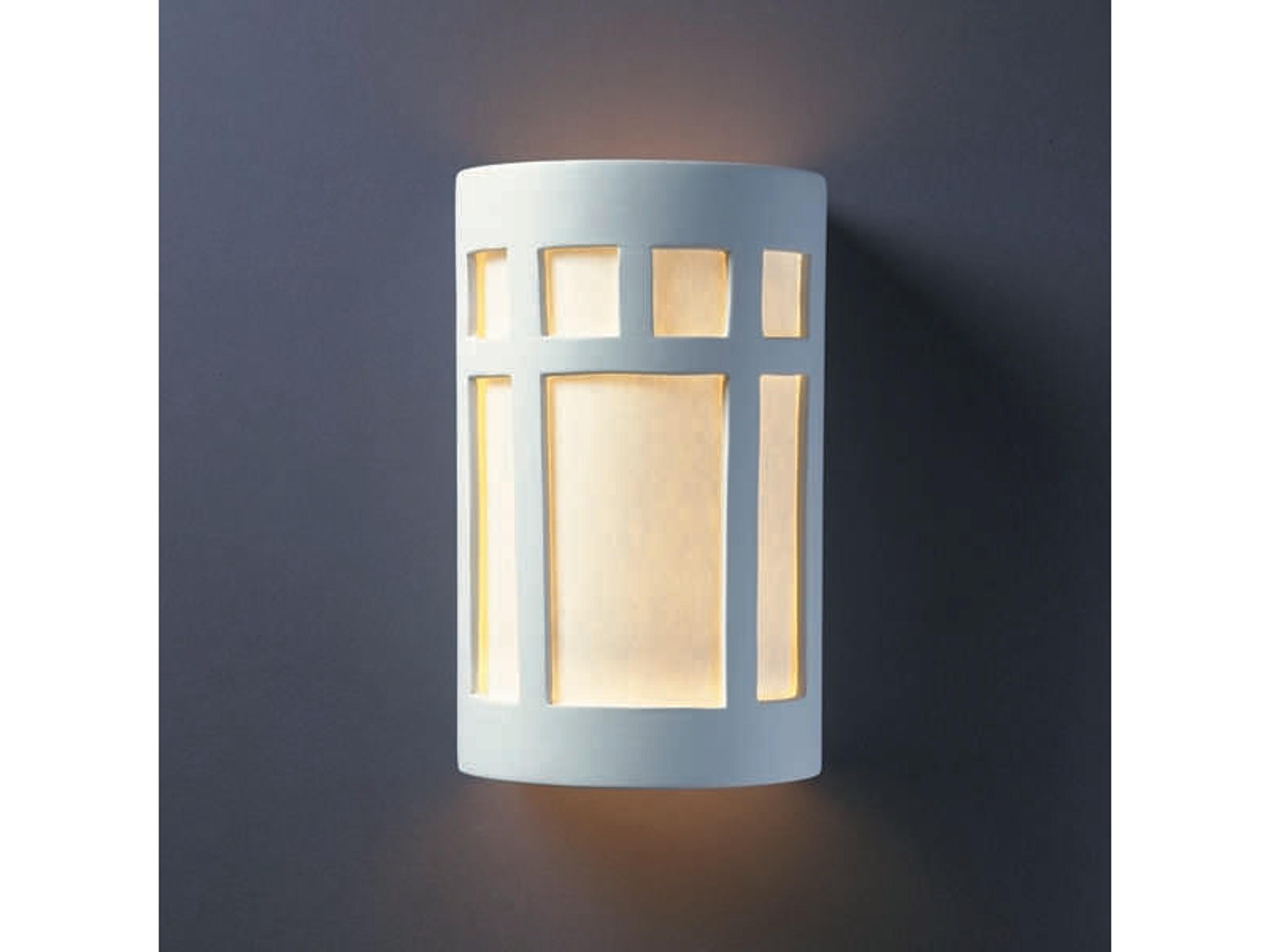 Justice Design Group Ambiance 2-Light White Wall Sconce