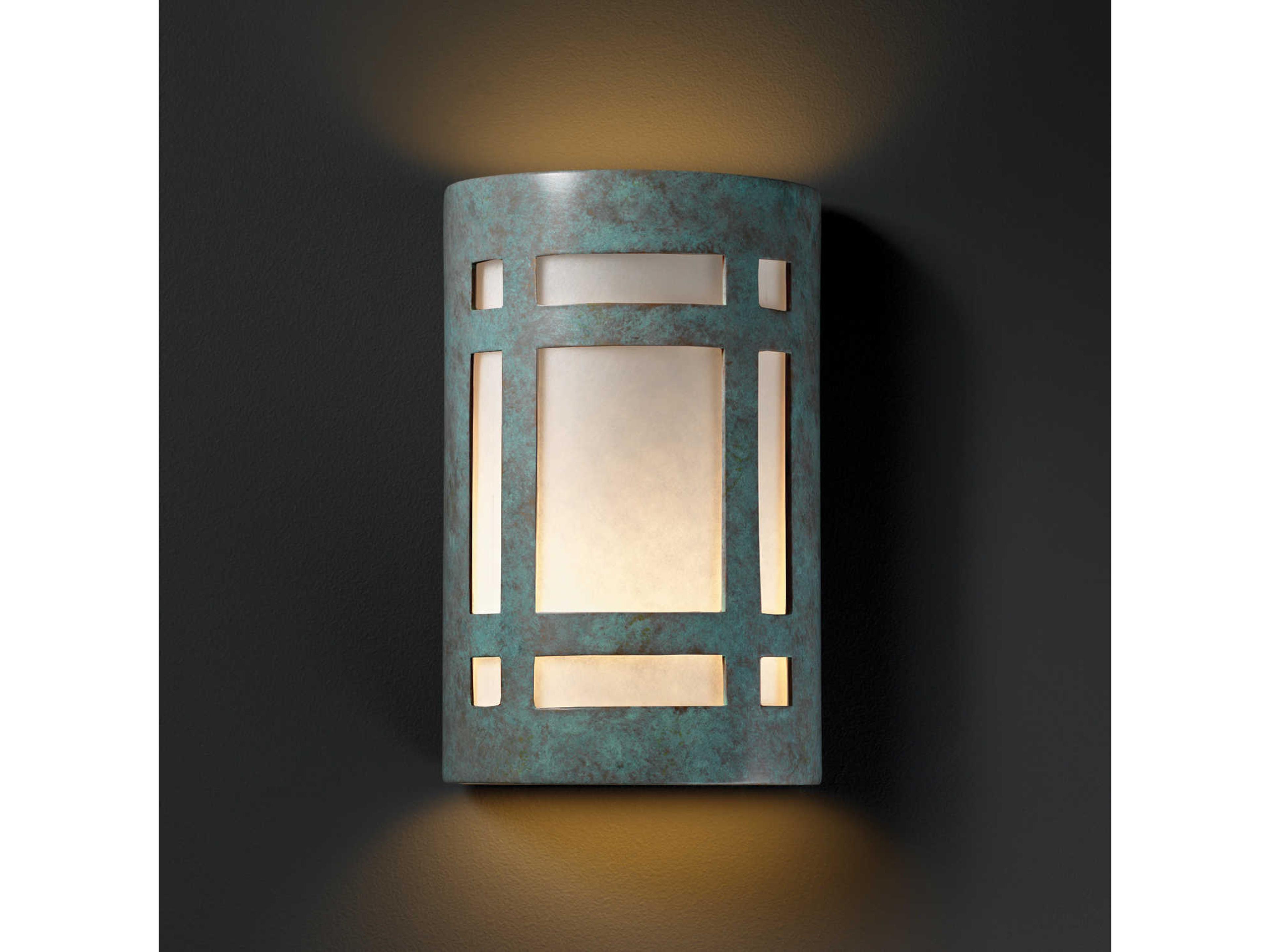 Justice Design Group Ambiance 1-Light Green Wall Sconce