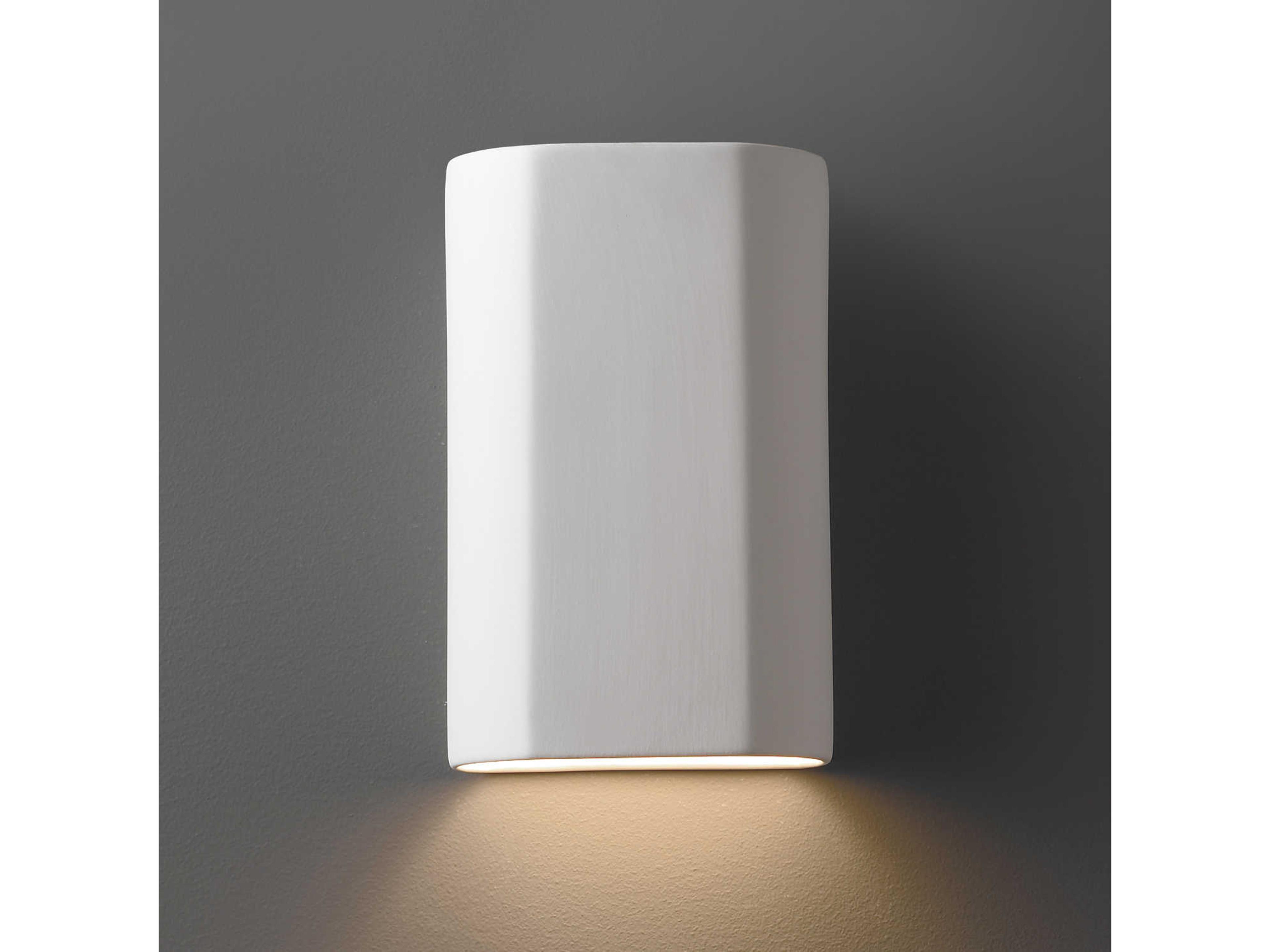 Justice Design Group Ambiance 1-Light White Wall Sconce