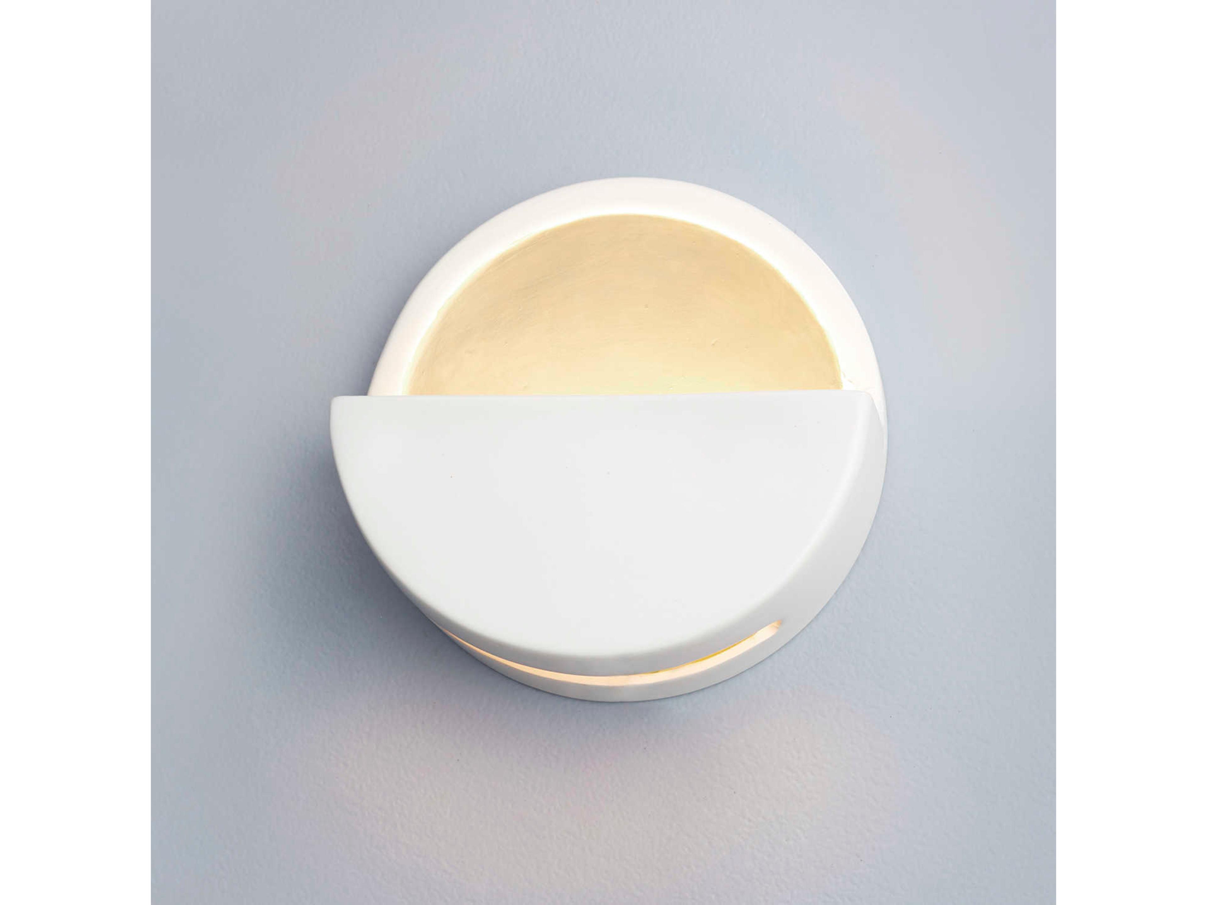 Justice Design Group Ambiance White LED Wall Sconce