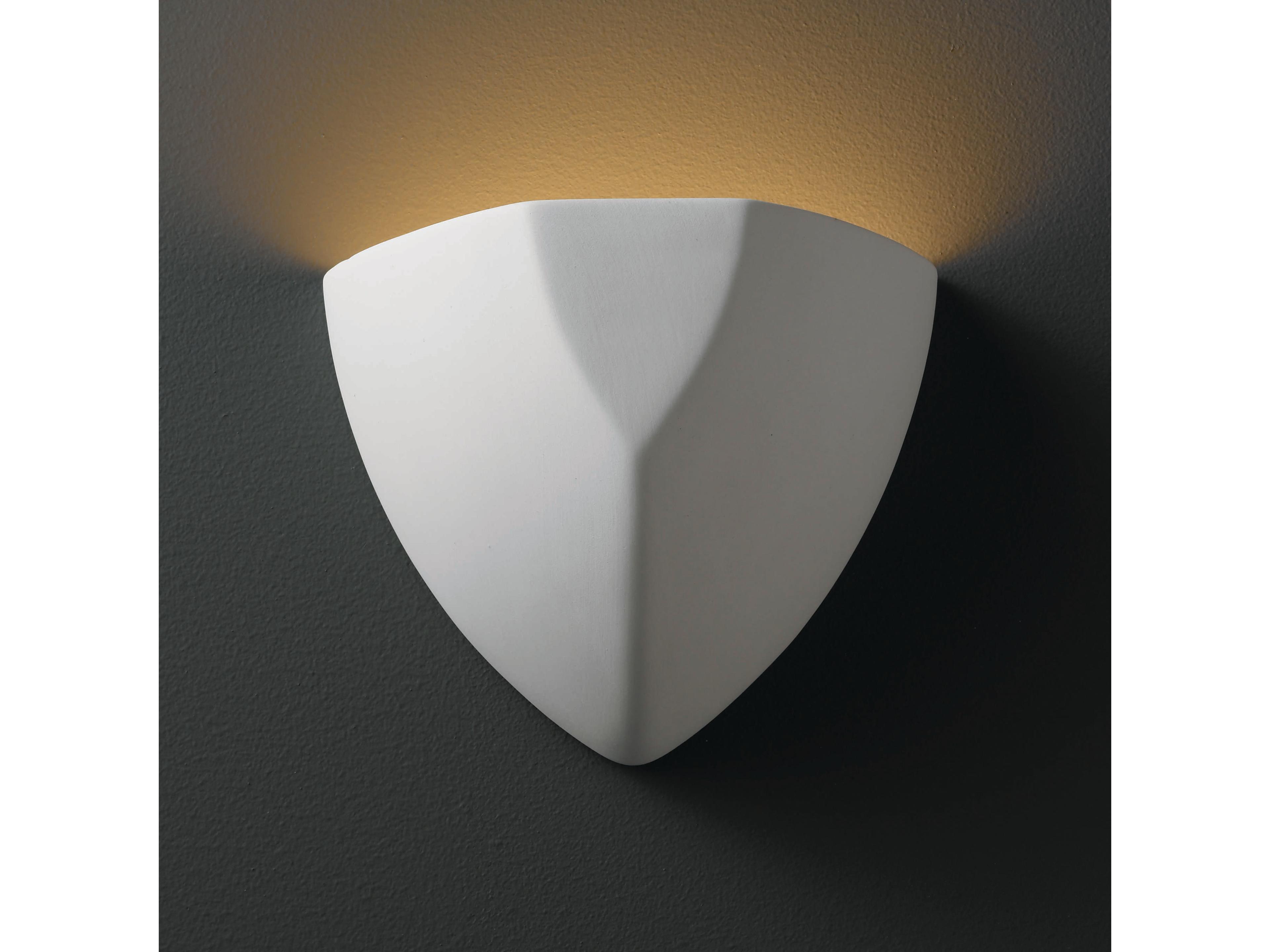 Justice Design Group Ambiance 1-Light White Wall Sconce