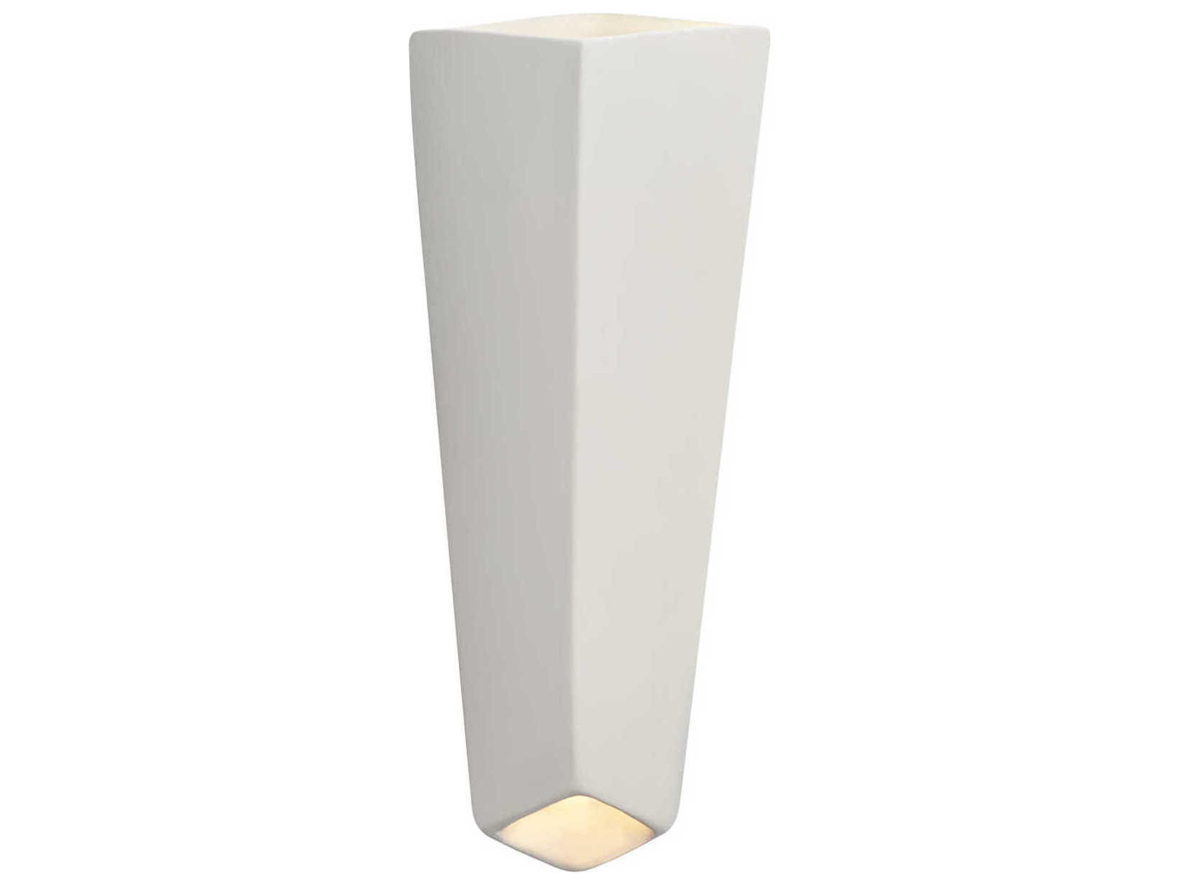 Justice Design Group Ambiance White LED Wall Sconce