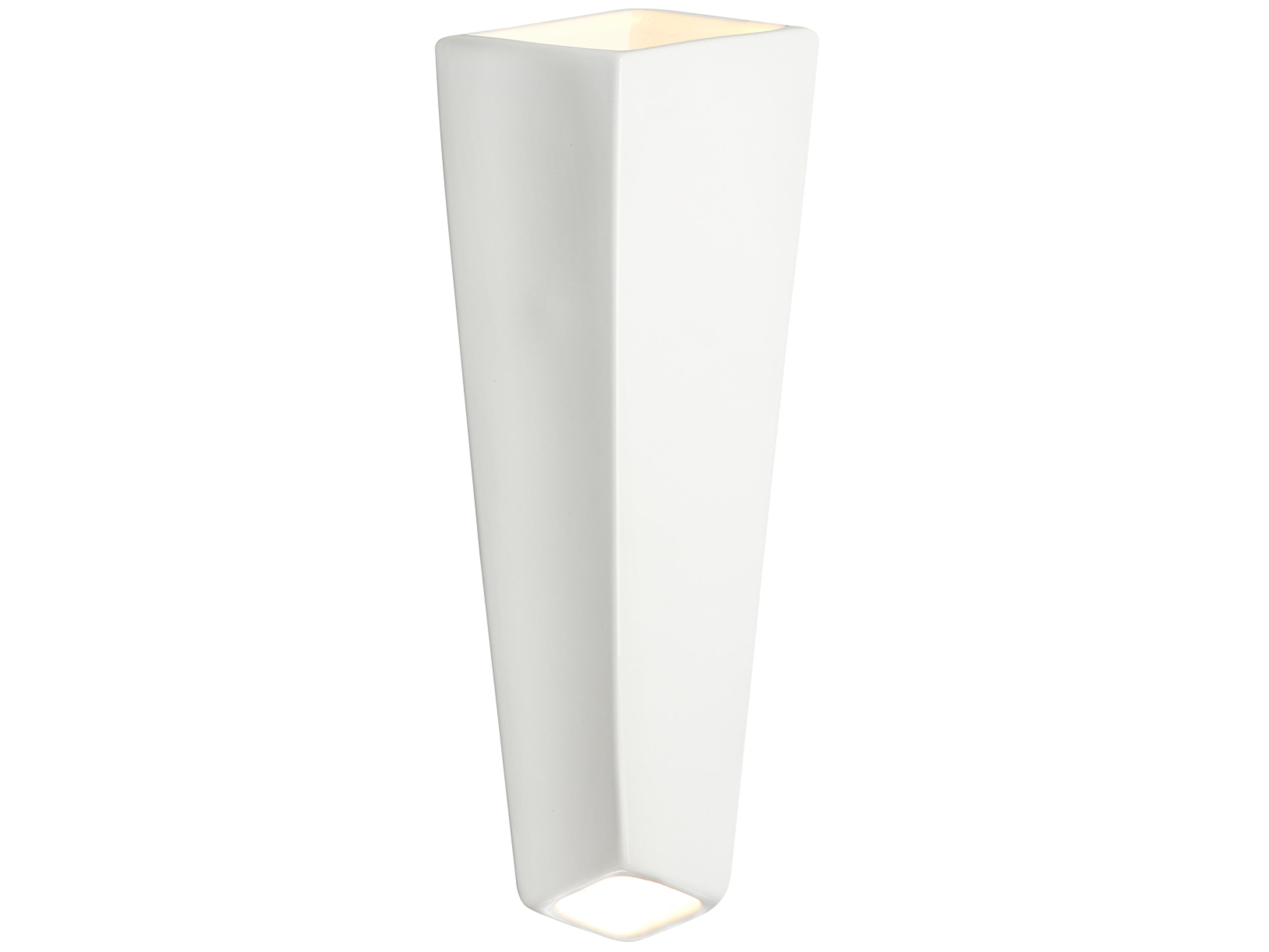 Justice Design Group Ambiance White LED Wall Sconce
