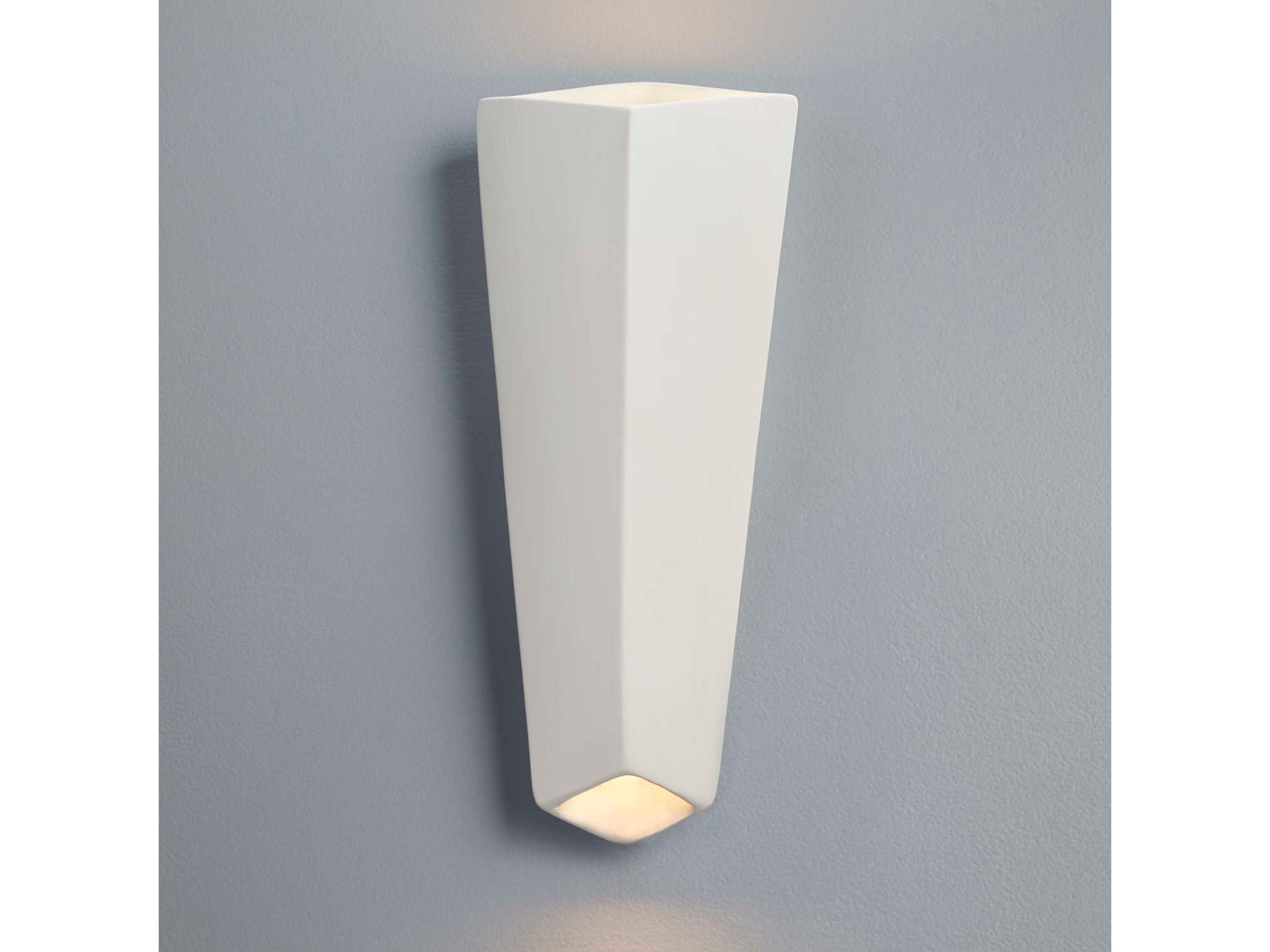 Justice Design Group Ambiance White LED Wall Sconce