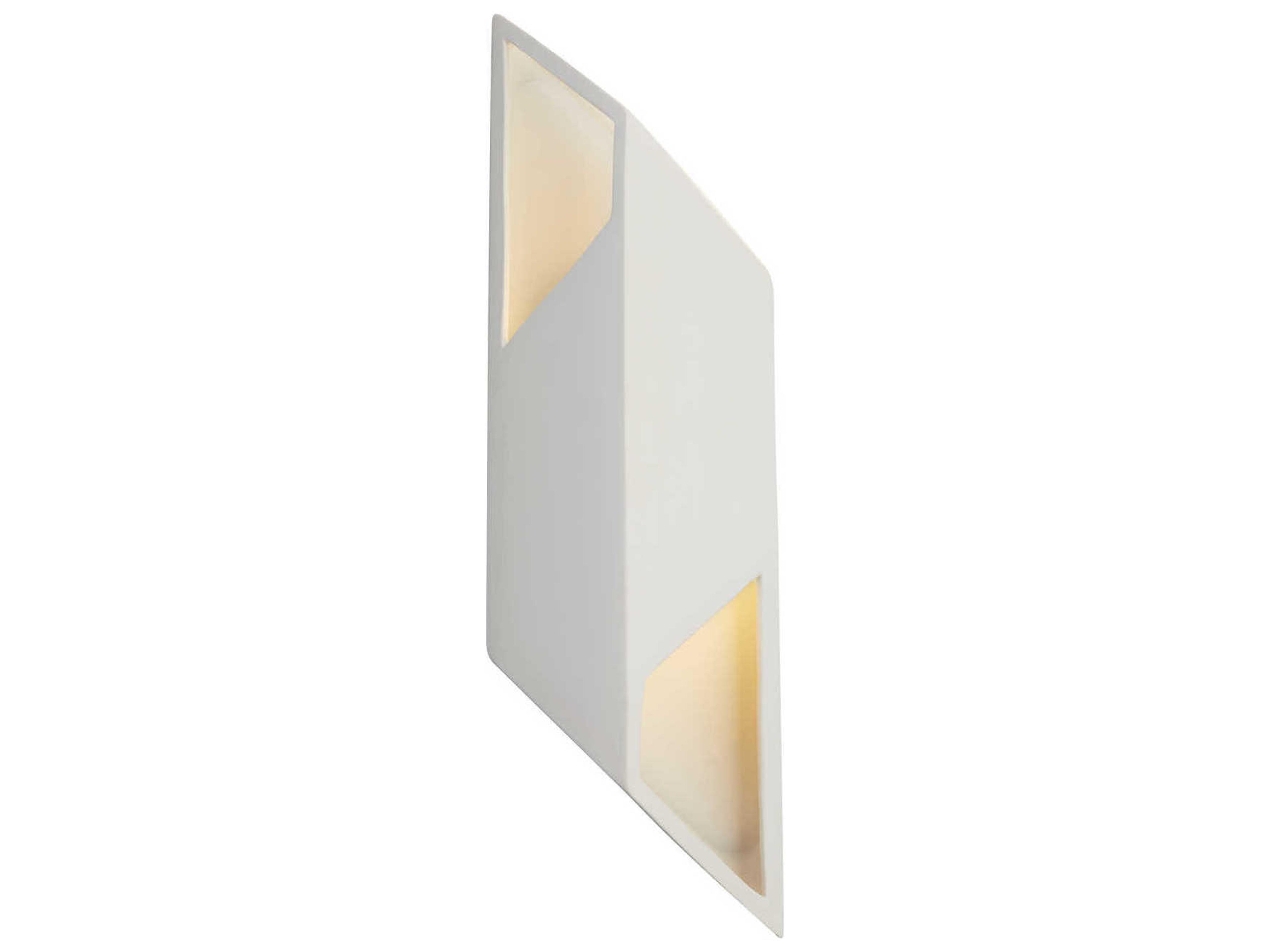 Justice Design Group Ambiance White LED Wall Sconce