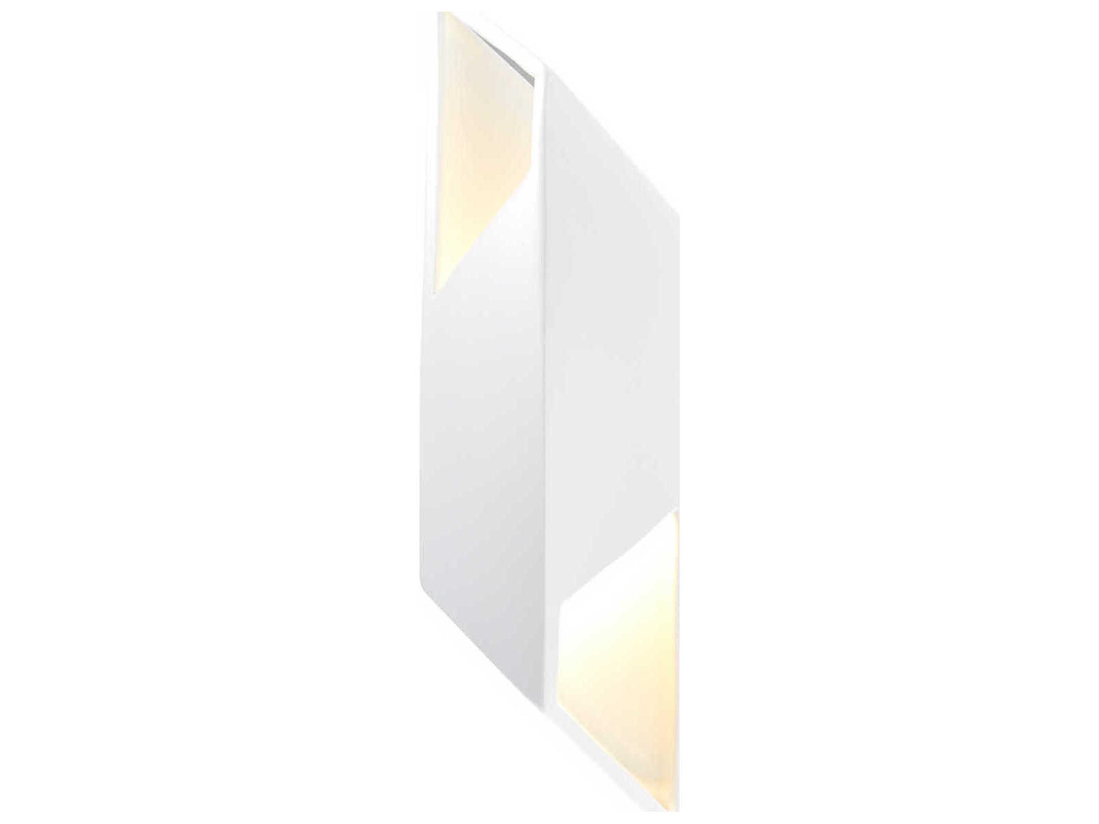 Justice Design Group Ambiance White LED Wall Sconce
