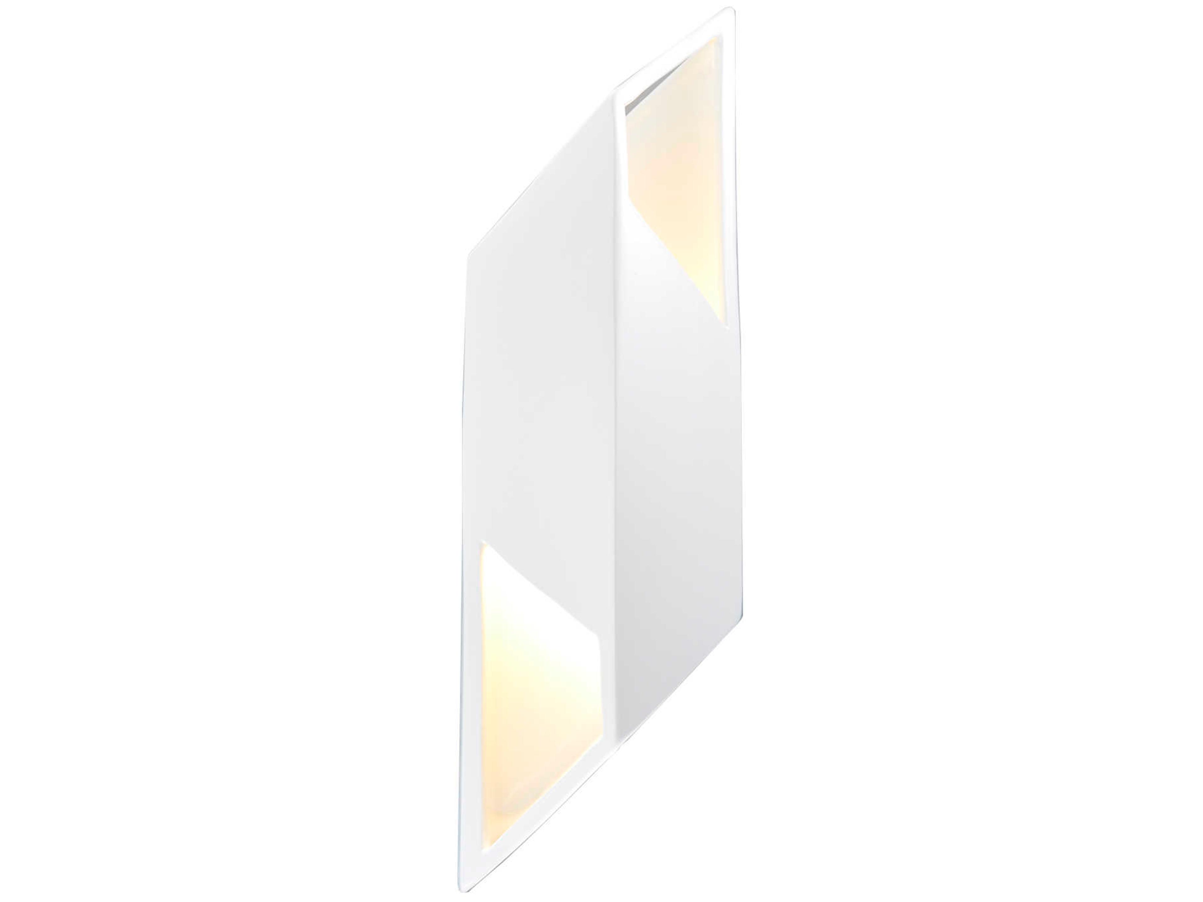Justice Design Group Ambiance White LED Wall Sconce