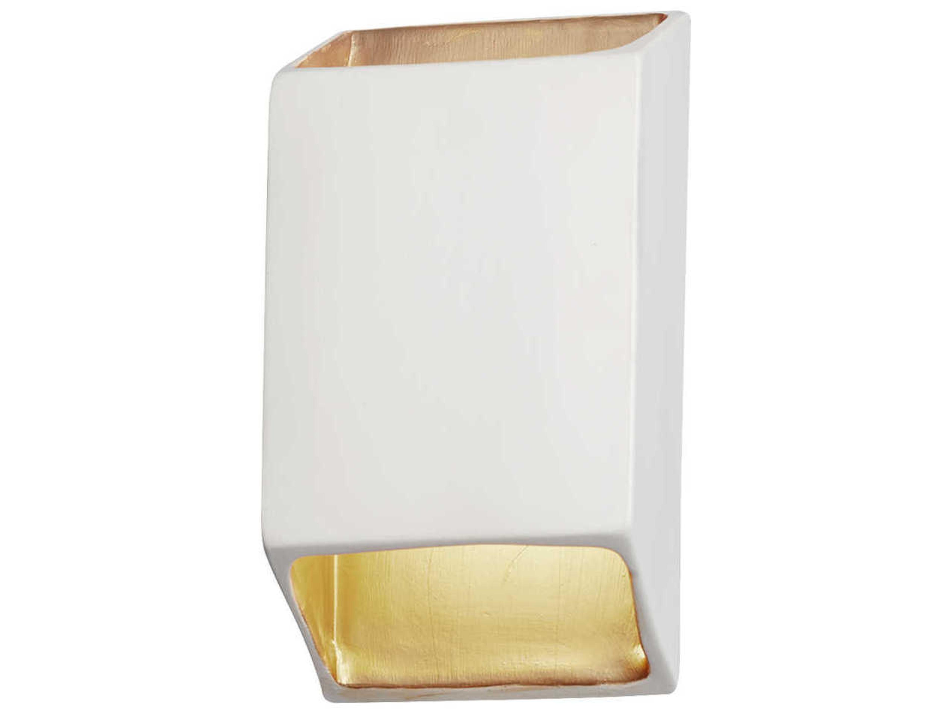 Justice Design Group Ambiance White LED Wall Sconce