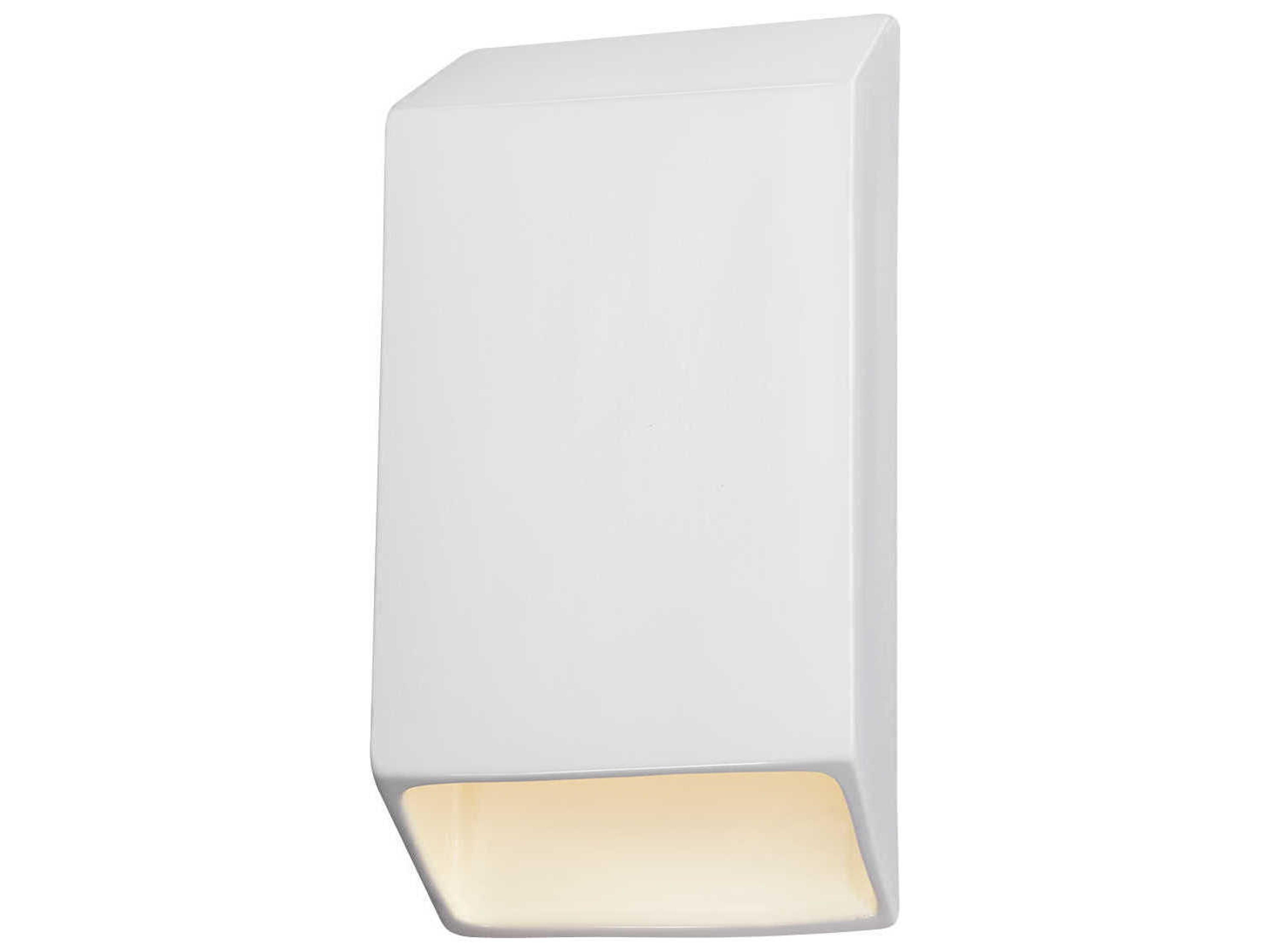 Justice Design Group Ambiance White LED Wall Sconce
