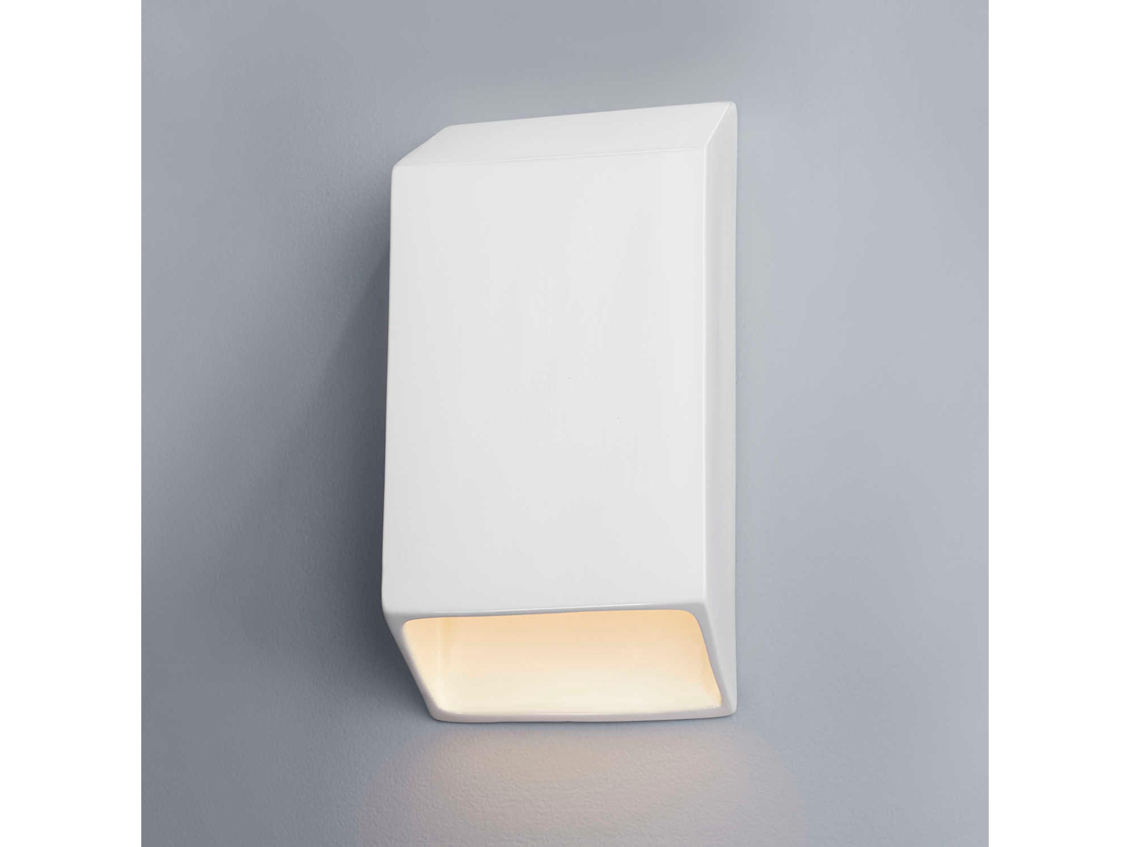 Justice Design Group Ambiance White LED Wall Sconce