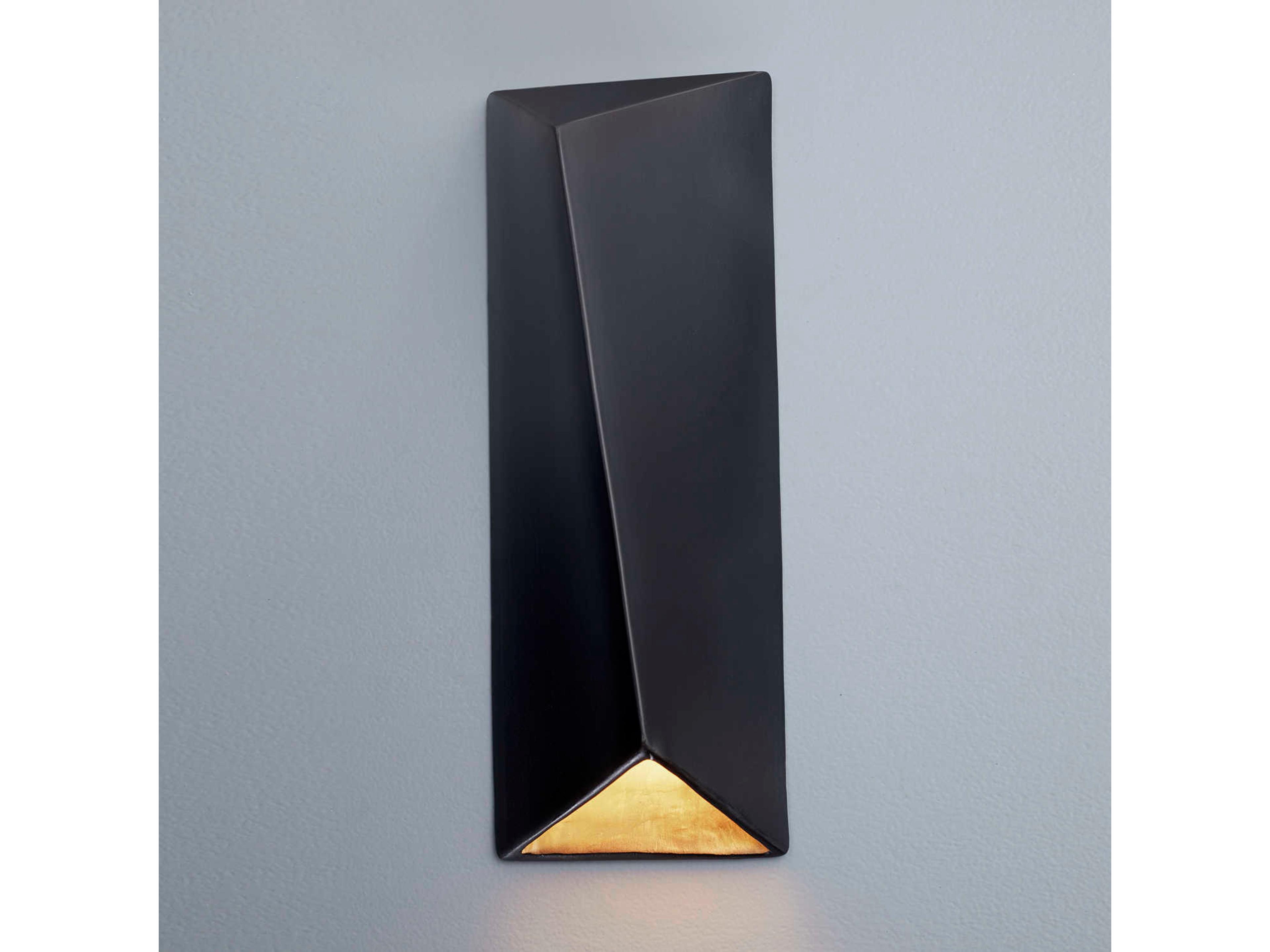 Justice Design Group Ambiance Black LED Wall Sconce