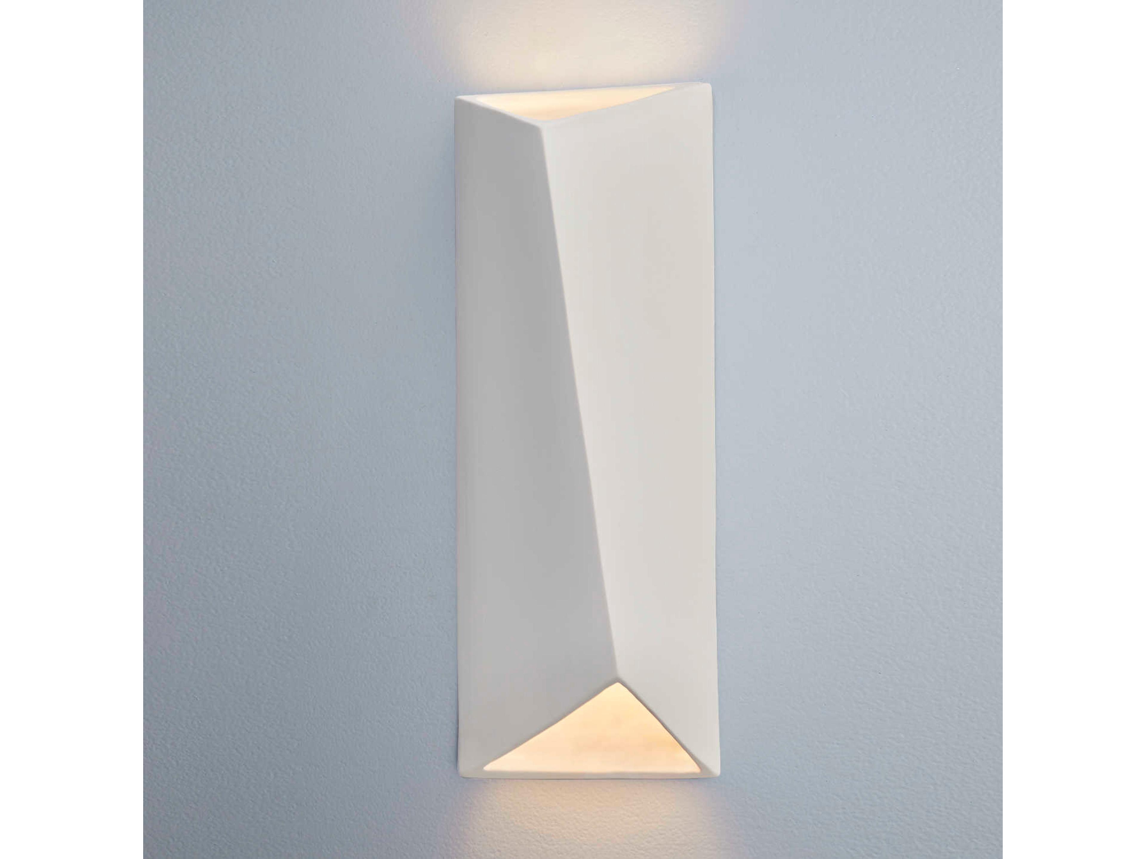 Justice Design Group Ambiance White LED Wall Sconce