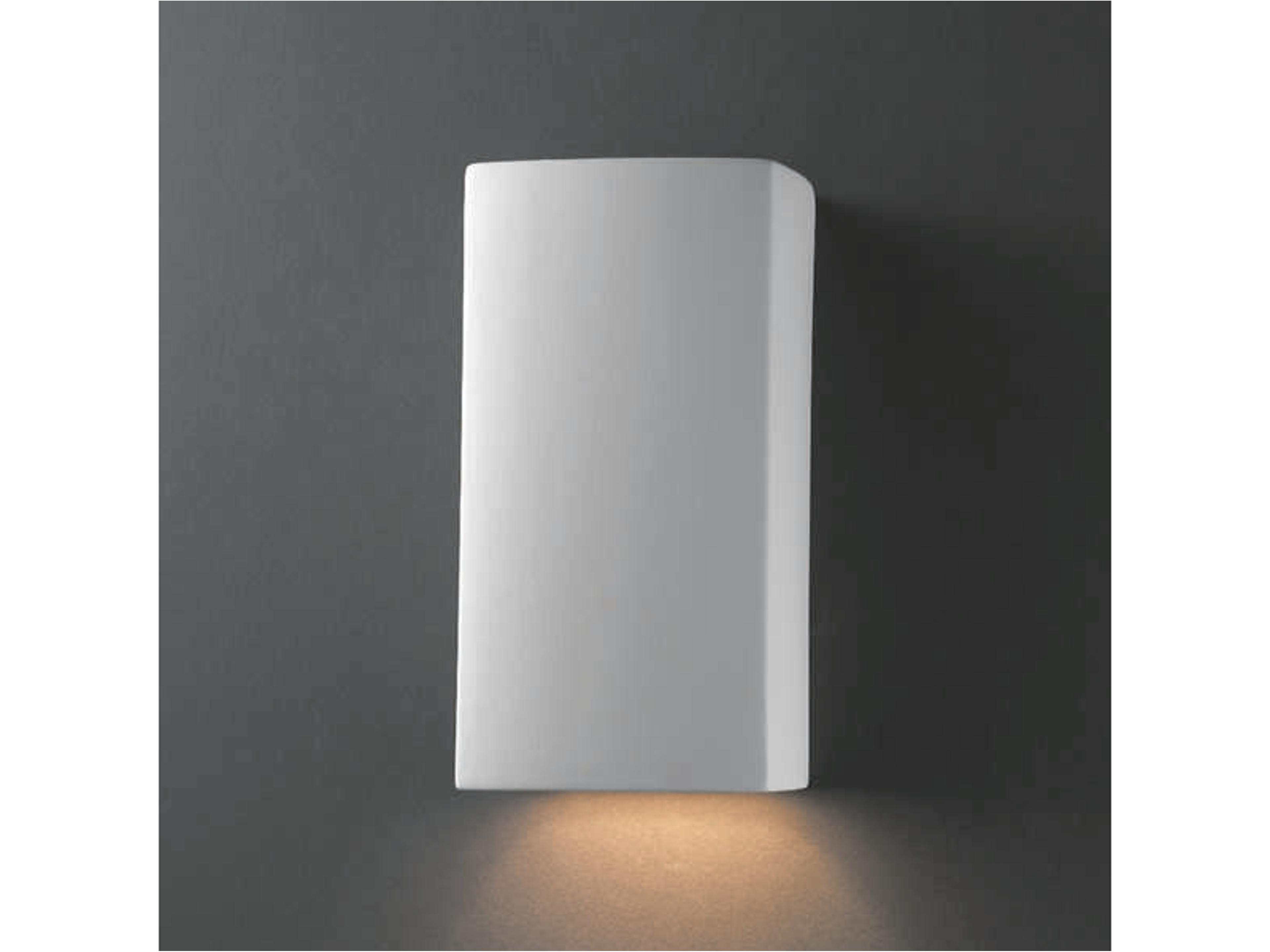 Justice Design Group Ambiance 1-Light White Wall Sconce