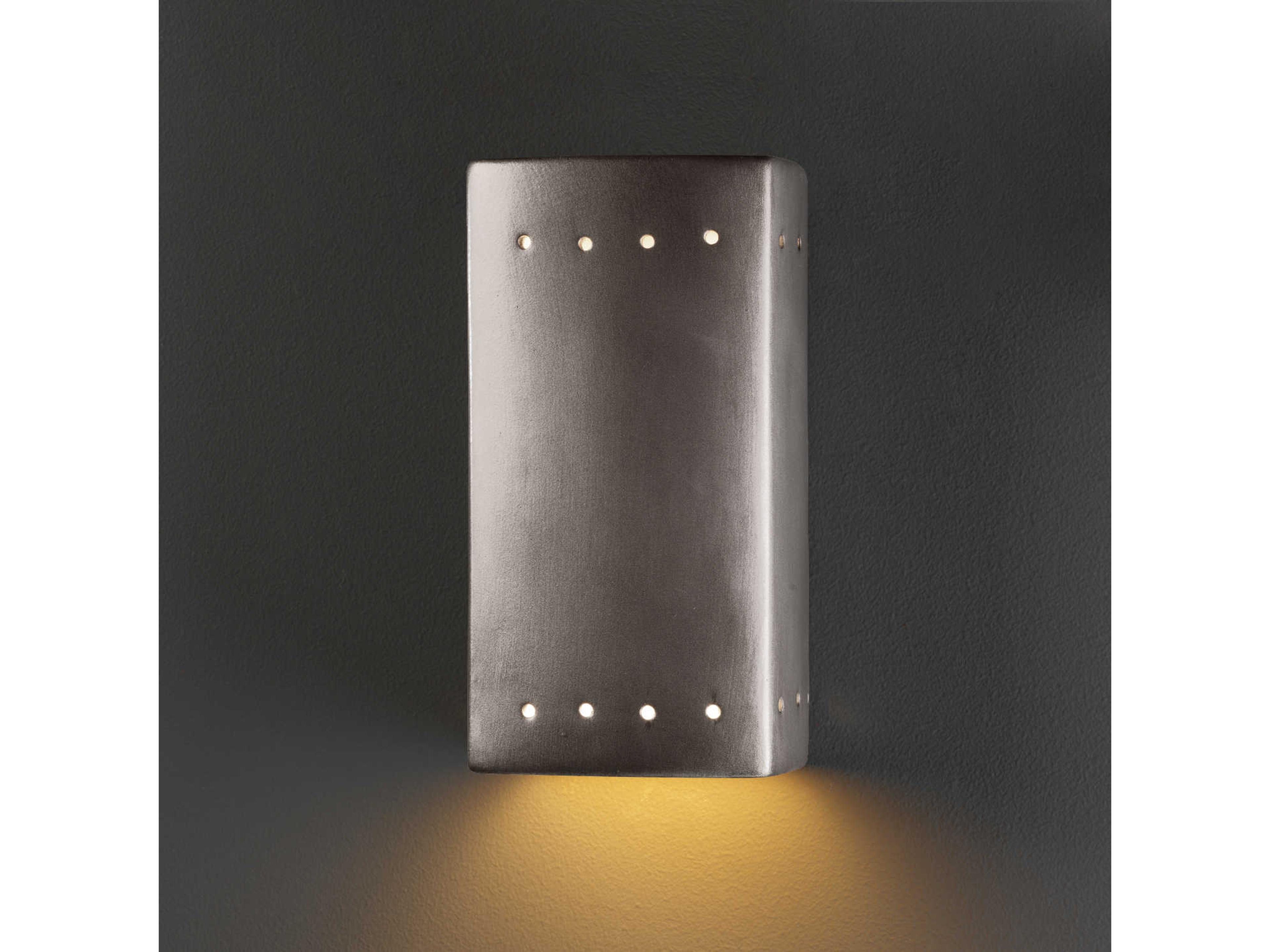 Justice Design Group Ambiance 1-Light White Wall Sconce