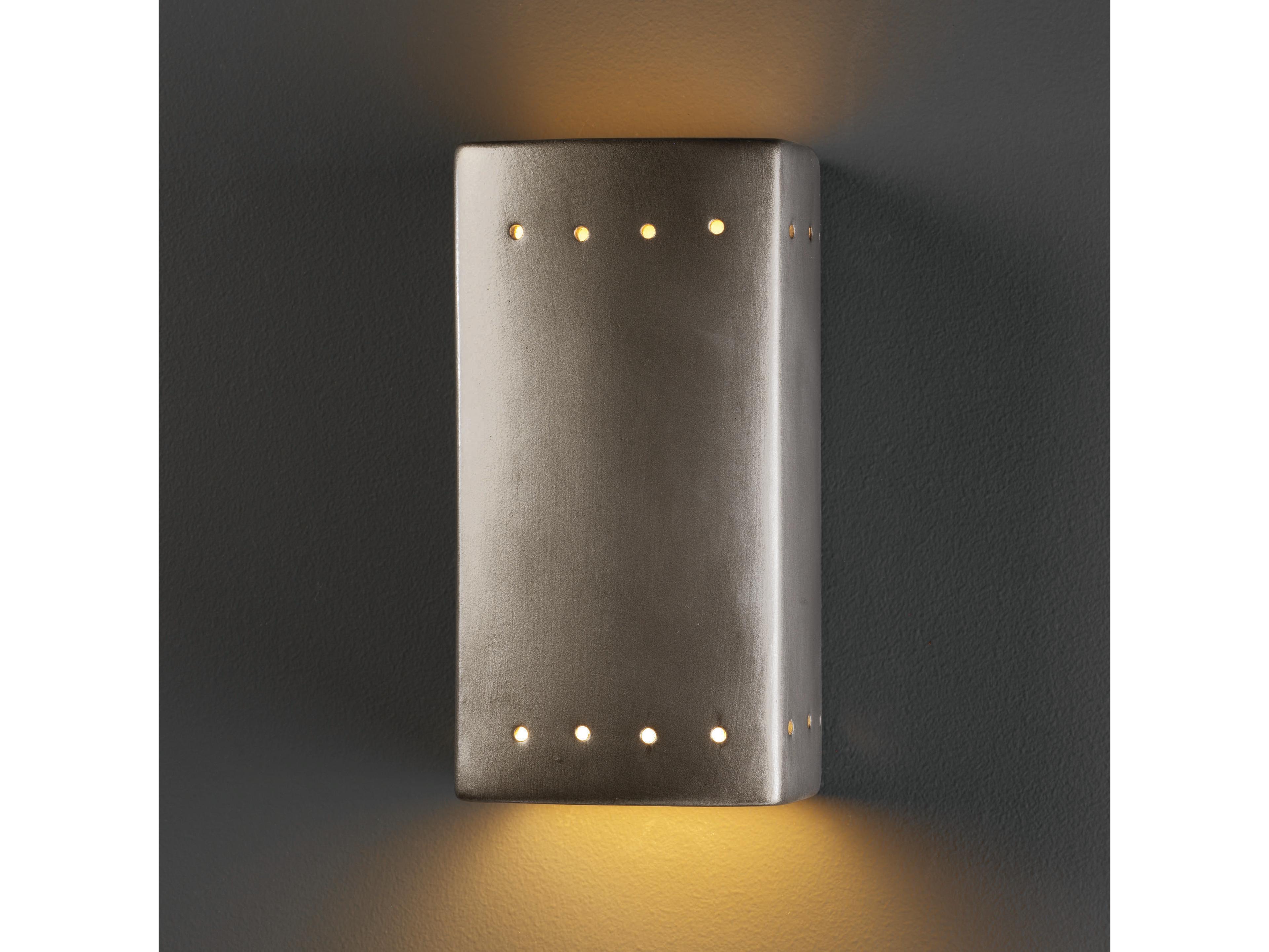 Justice Design Group Ambiance 1-Light White Wall Sconce