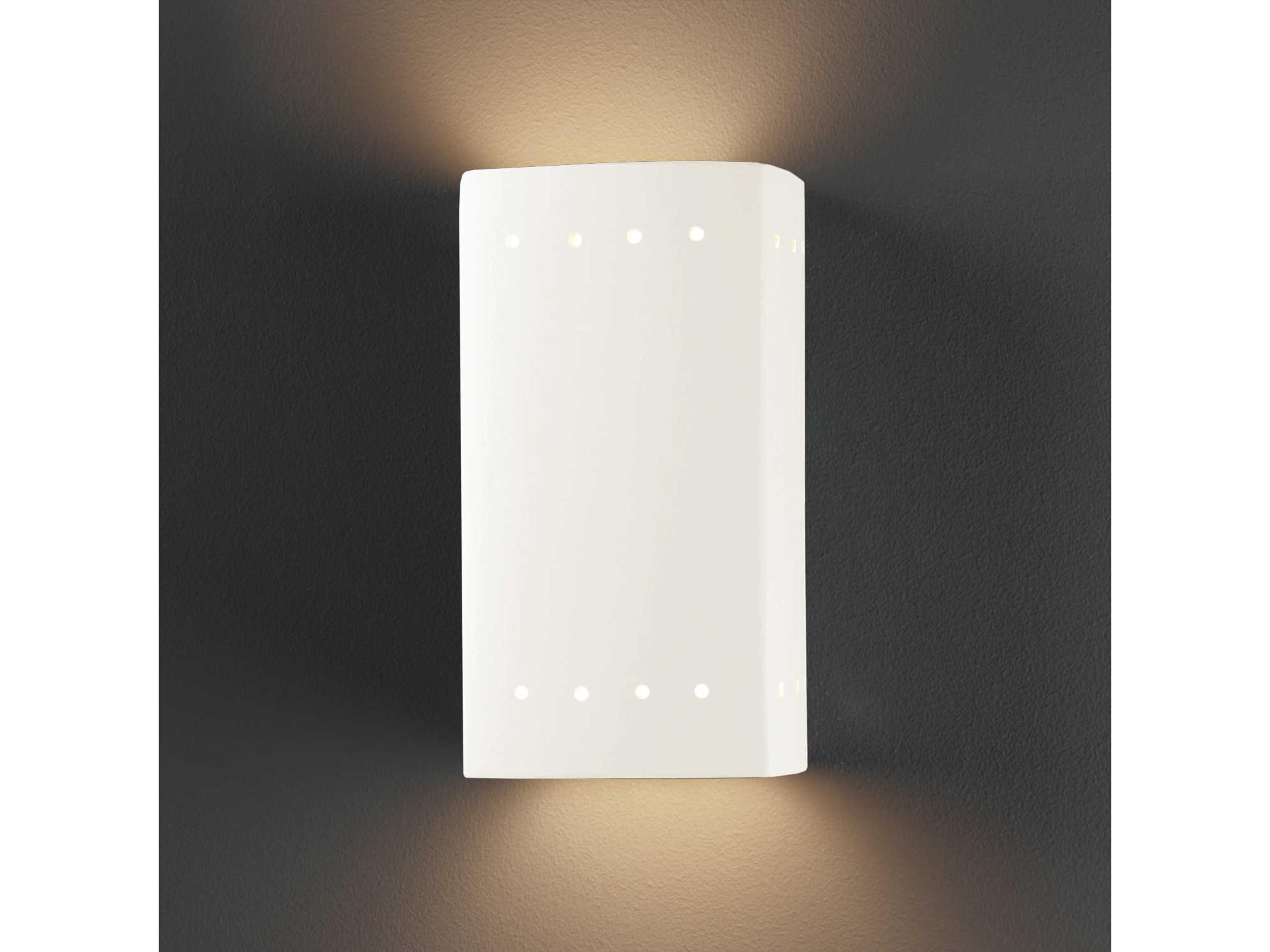 Justice Design Group Ambiance 1-Light White Wall Sconce