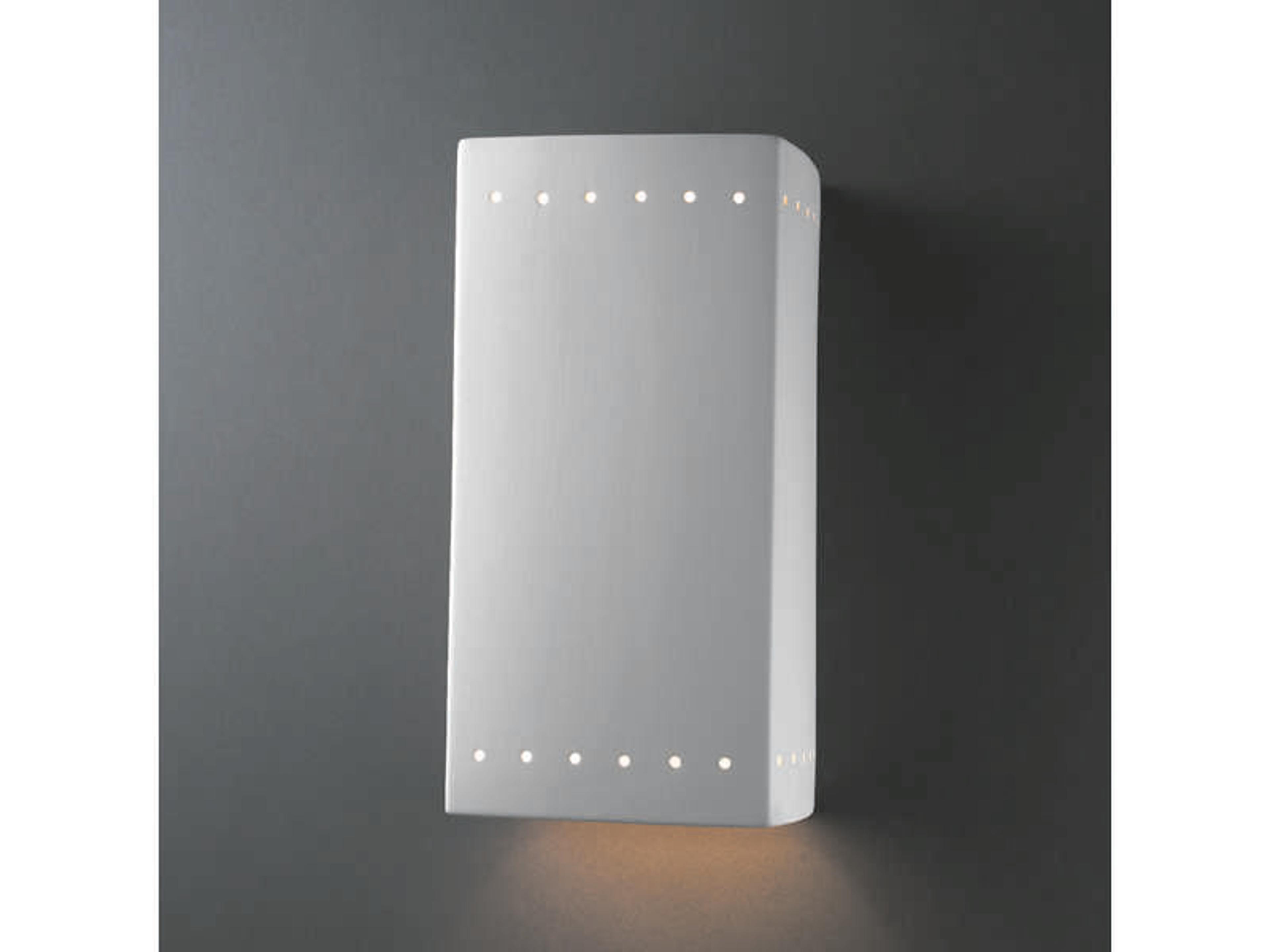 Justice Design Group Ambiance 1-Light White Wall Sconce