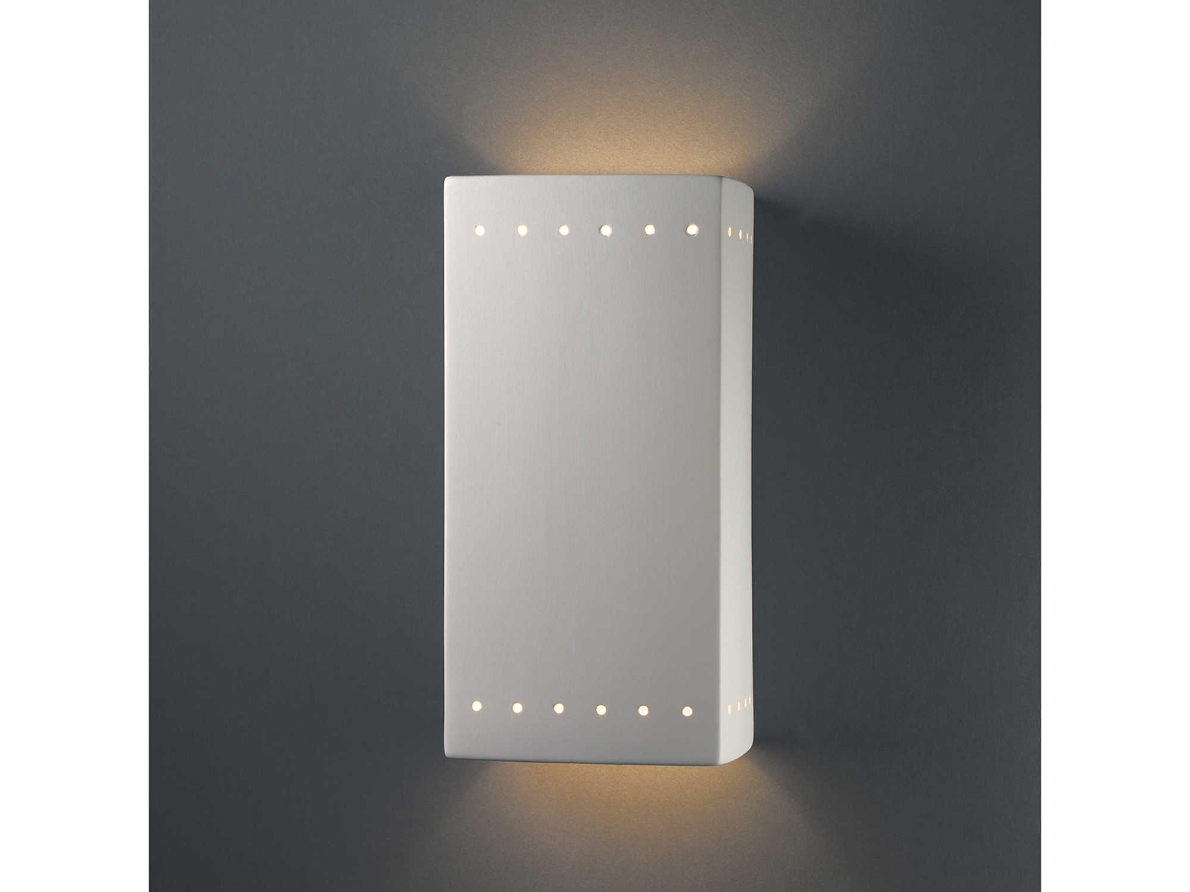 Justice Design Group Ambiance 2-Light White Wall Sconce