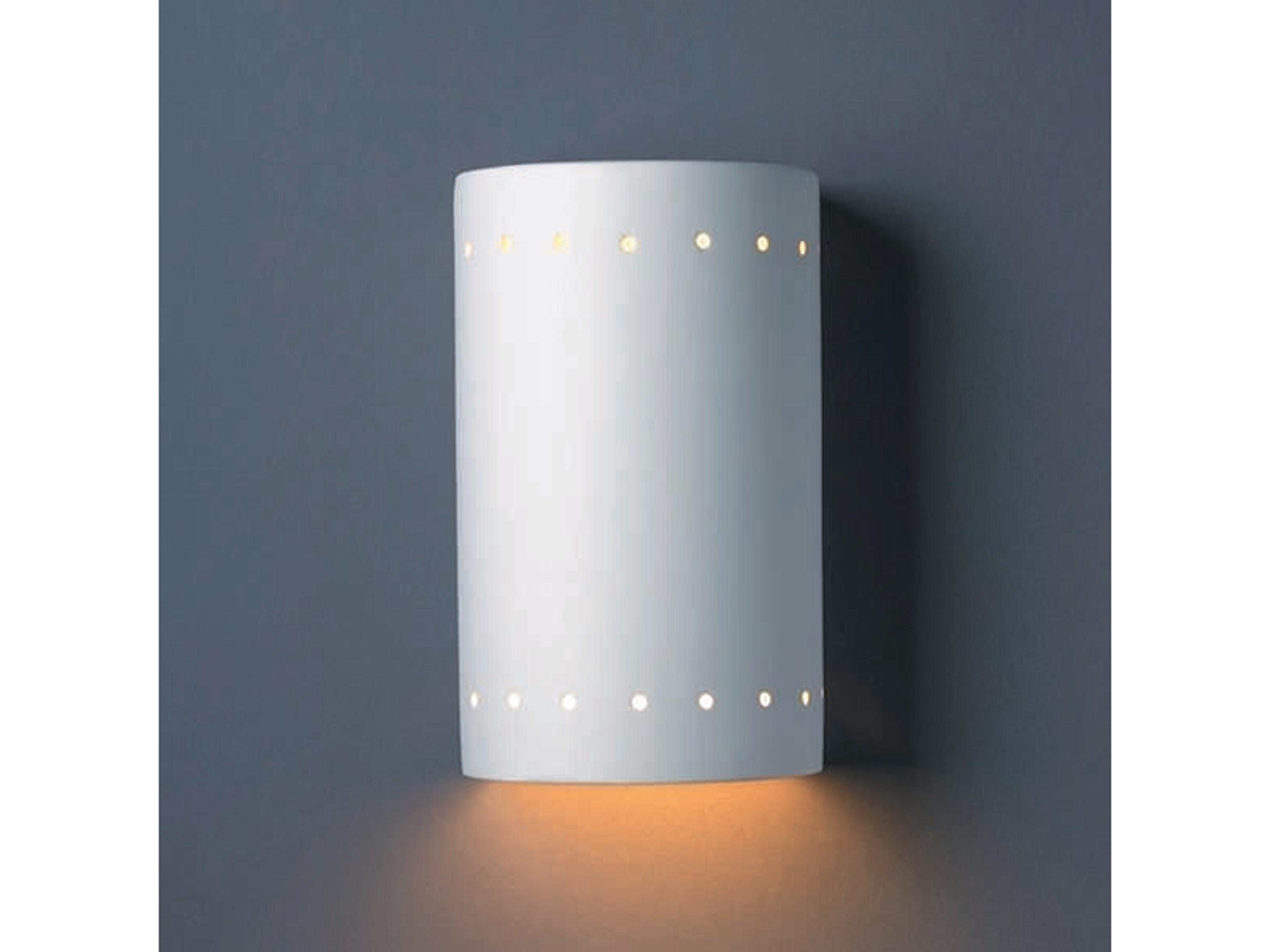 Justice Design Group Ambiance 1-Light Gray Wall Sconce