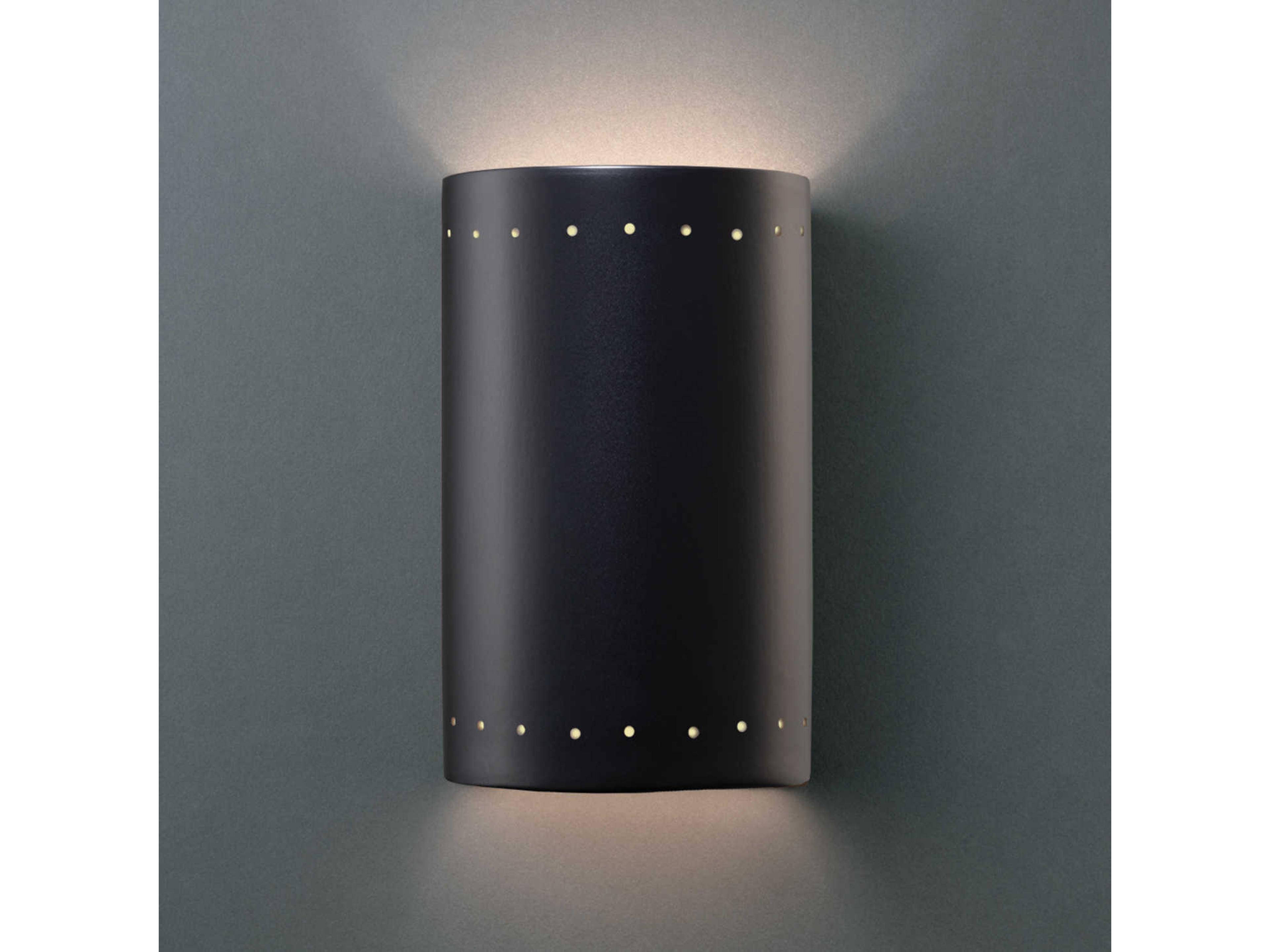 Justice Design Group Ambiance 1-Light Black Wall Sconce