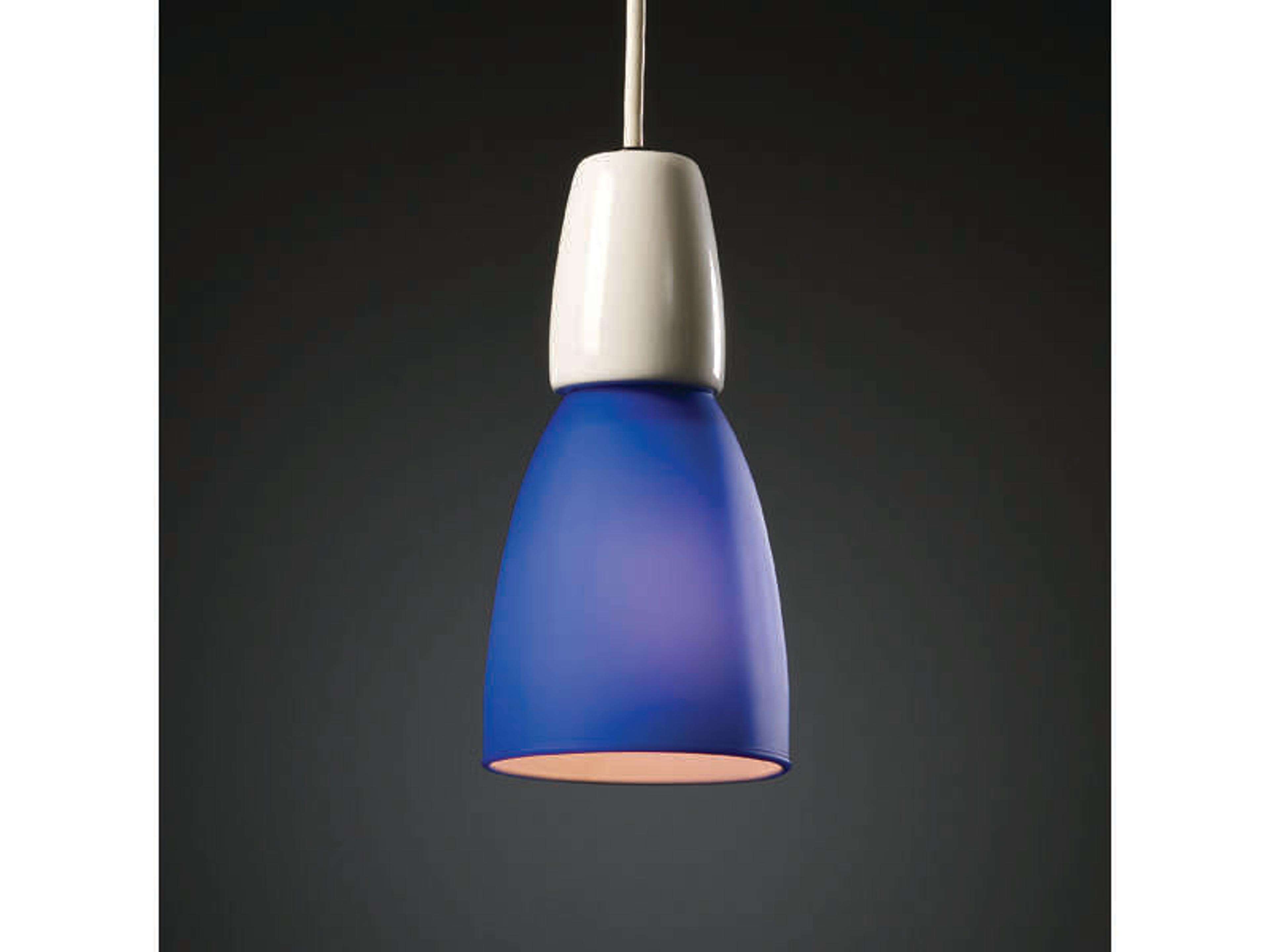 Justice Design Group Radiance 1-Light Blue Bell Mini Pendant