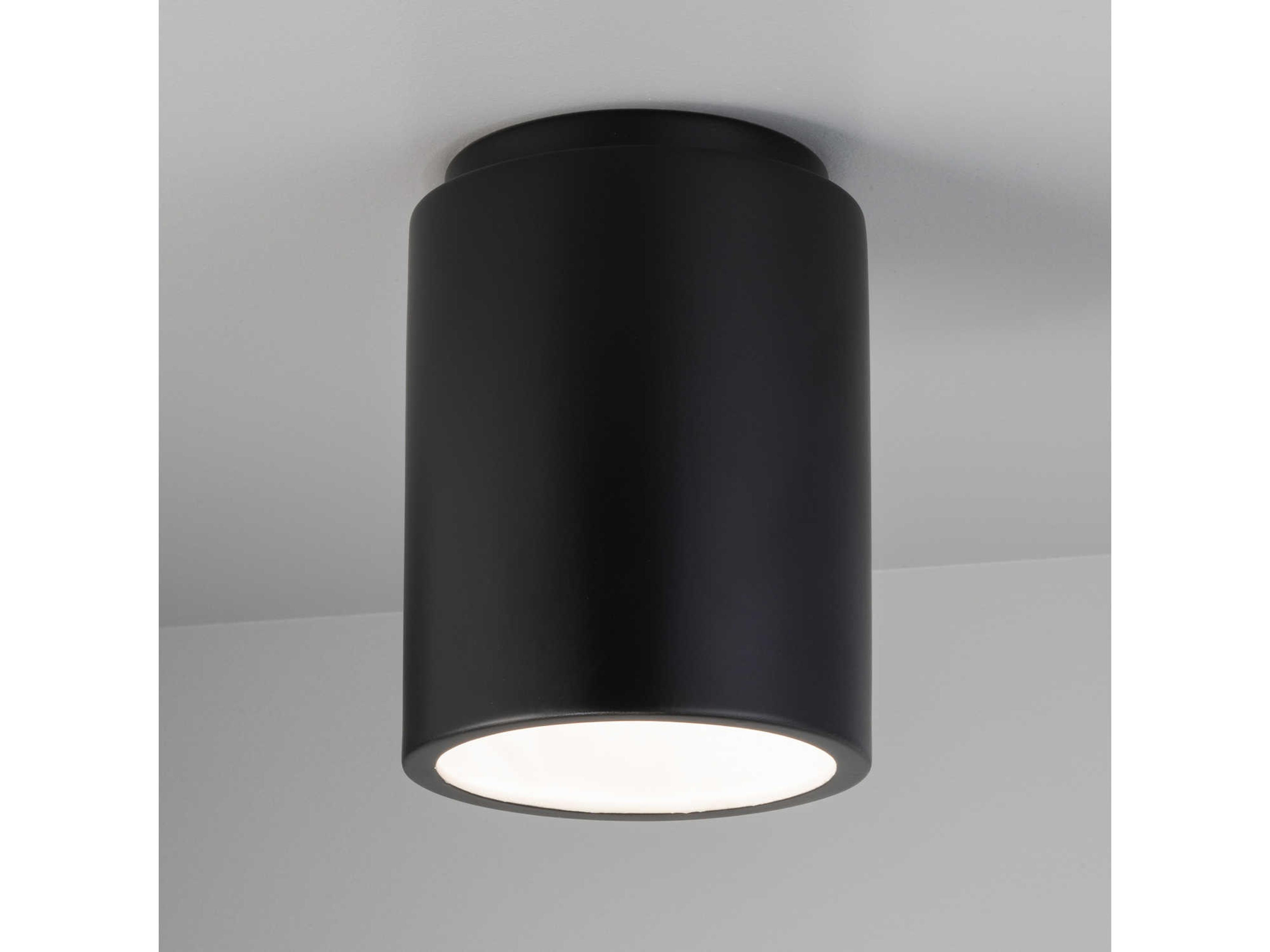 Justice Design Group Radiance 1-Light White Cylinder Flush Mount