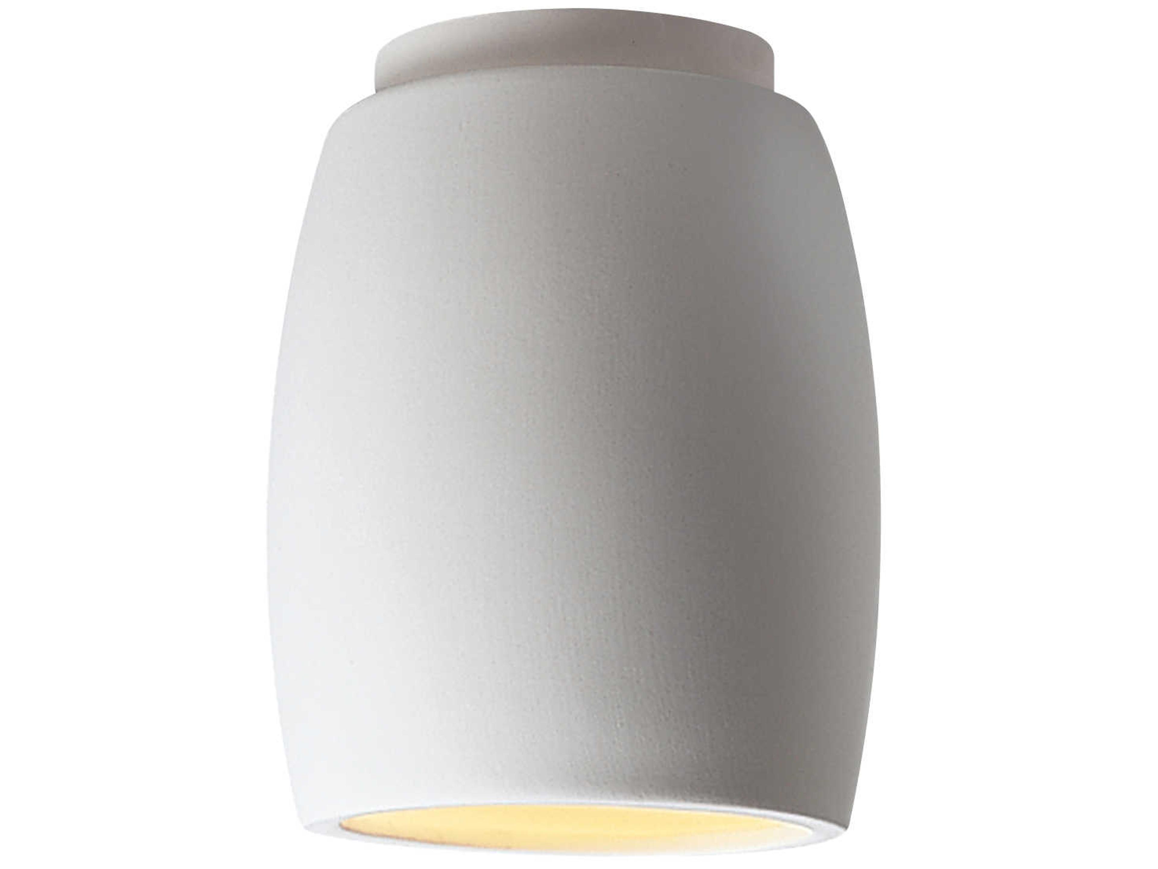 Radiance 1-Light White Cylinder Flush Mount