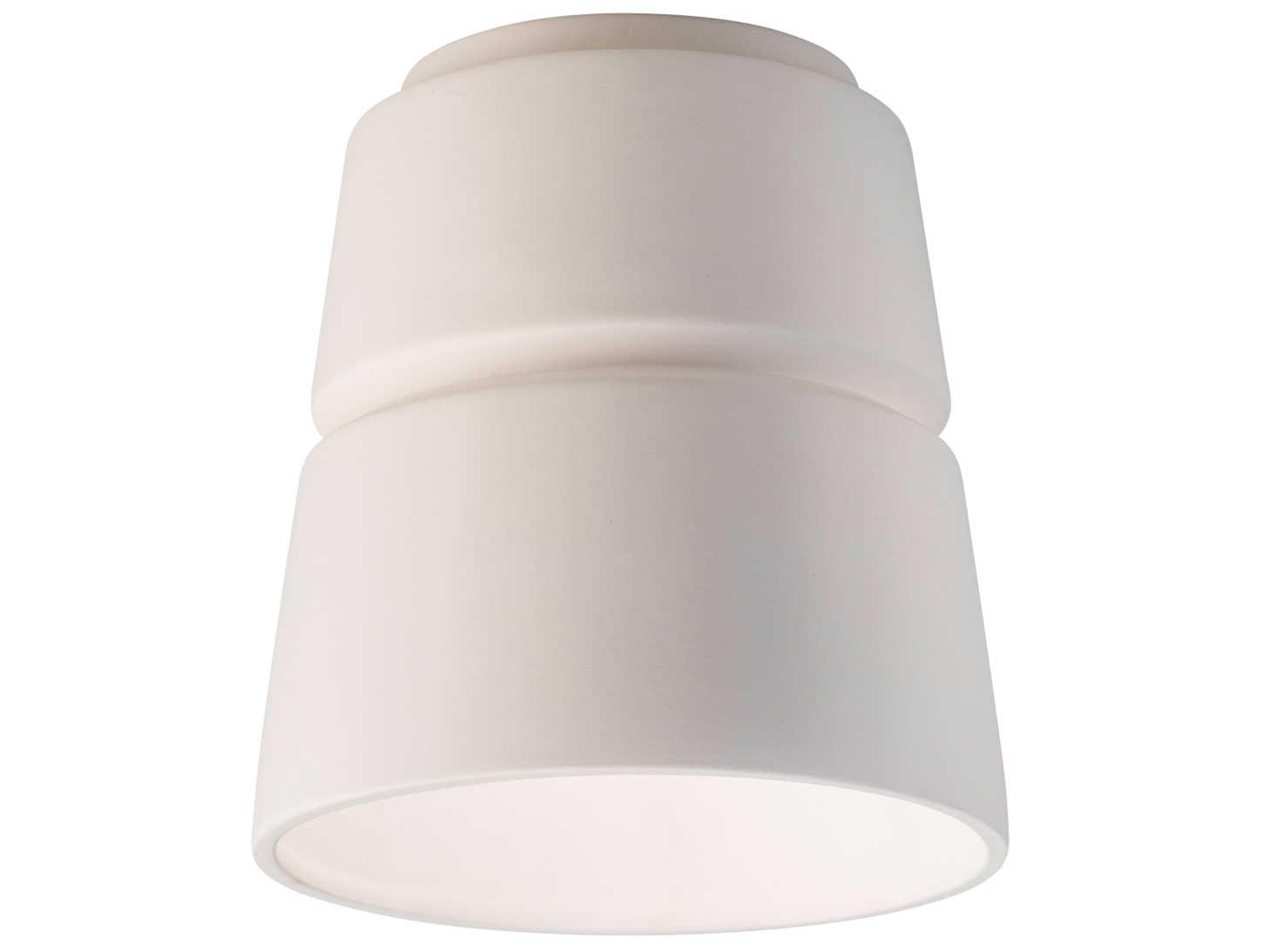 Radiance 1-Light White Bell Flush Mount