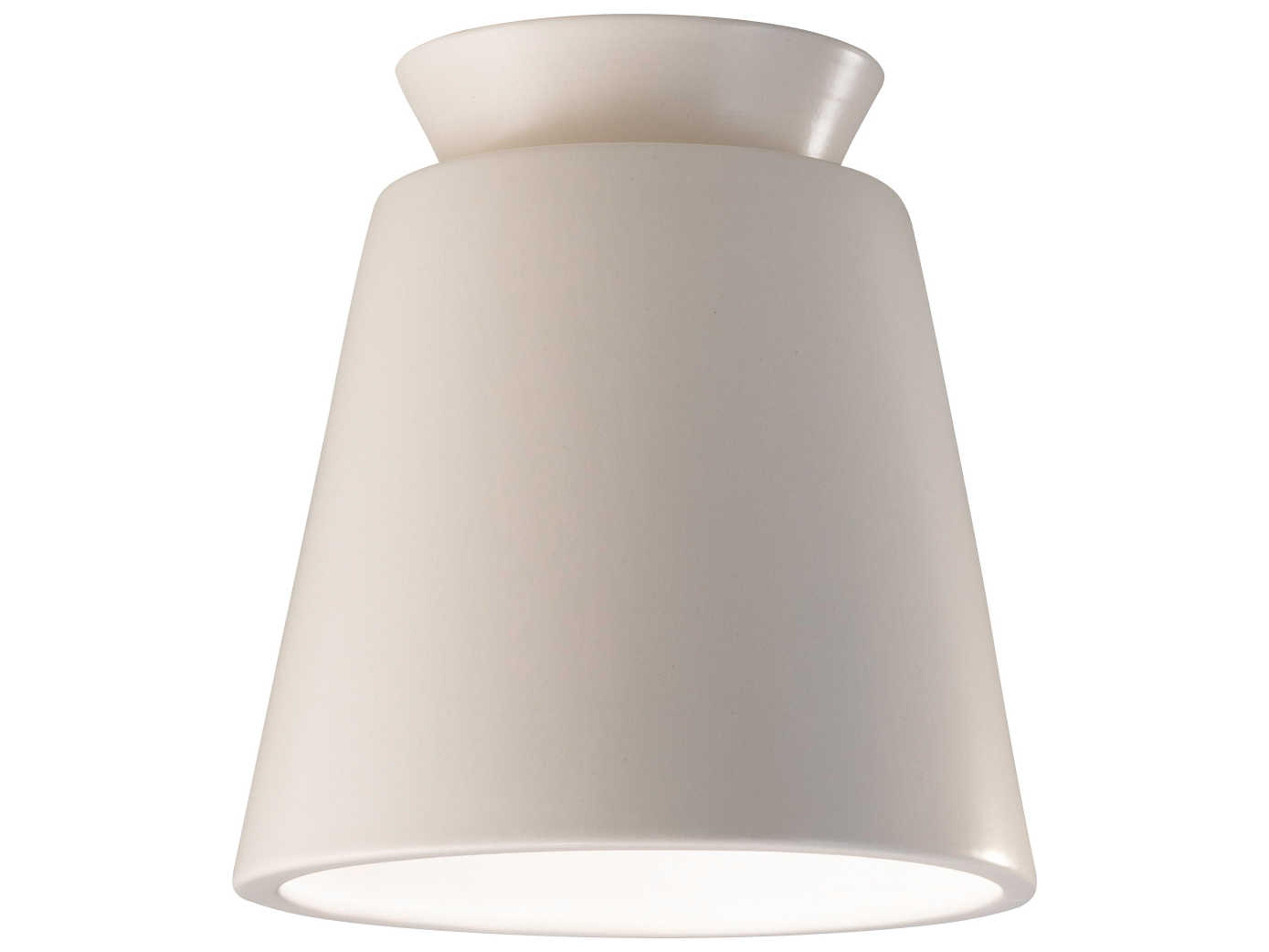 Justice Design Group Radiance 1-Light White Empire Flush Mount