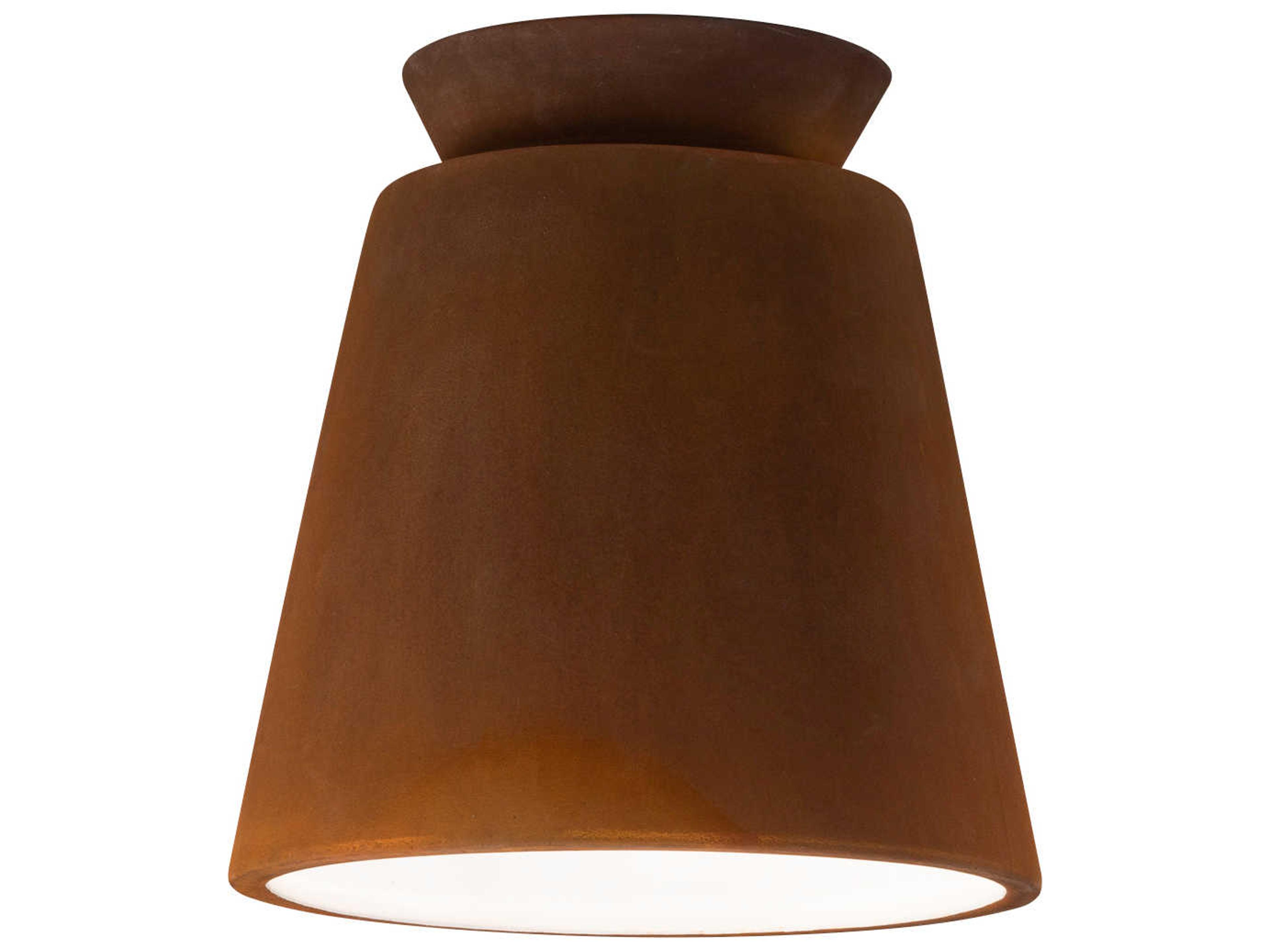 Justice Design Group Radiance 1-Light White Empire Flush Mount