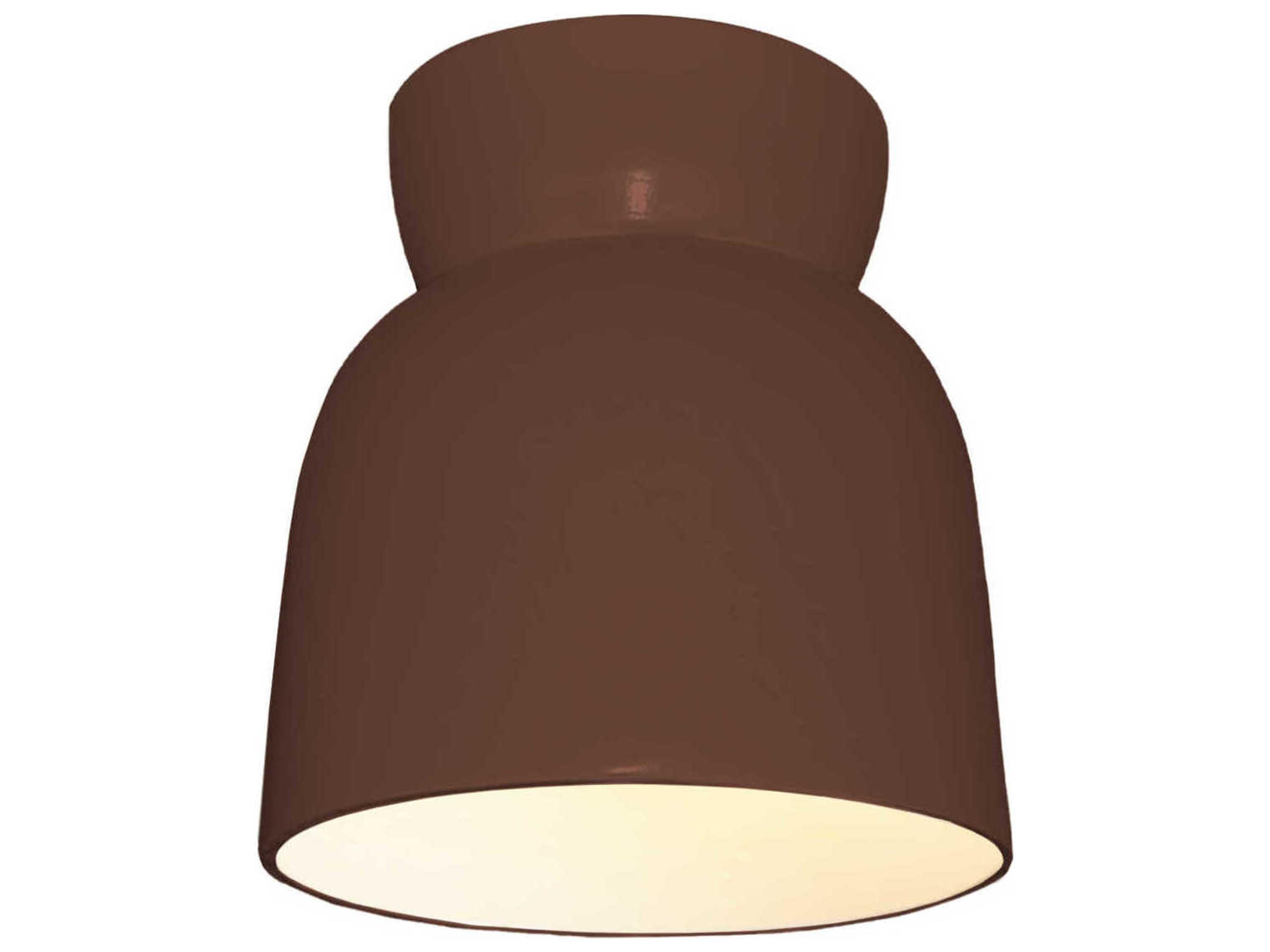Justice Design Group Radiance 1-Light White Bell Flush Mount
