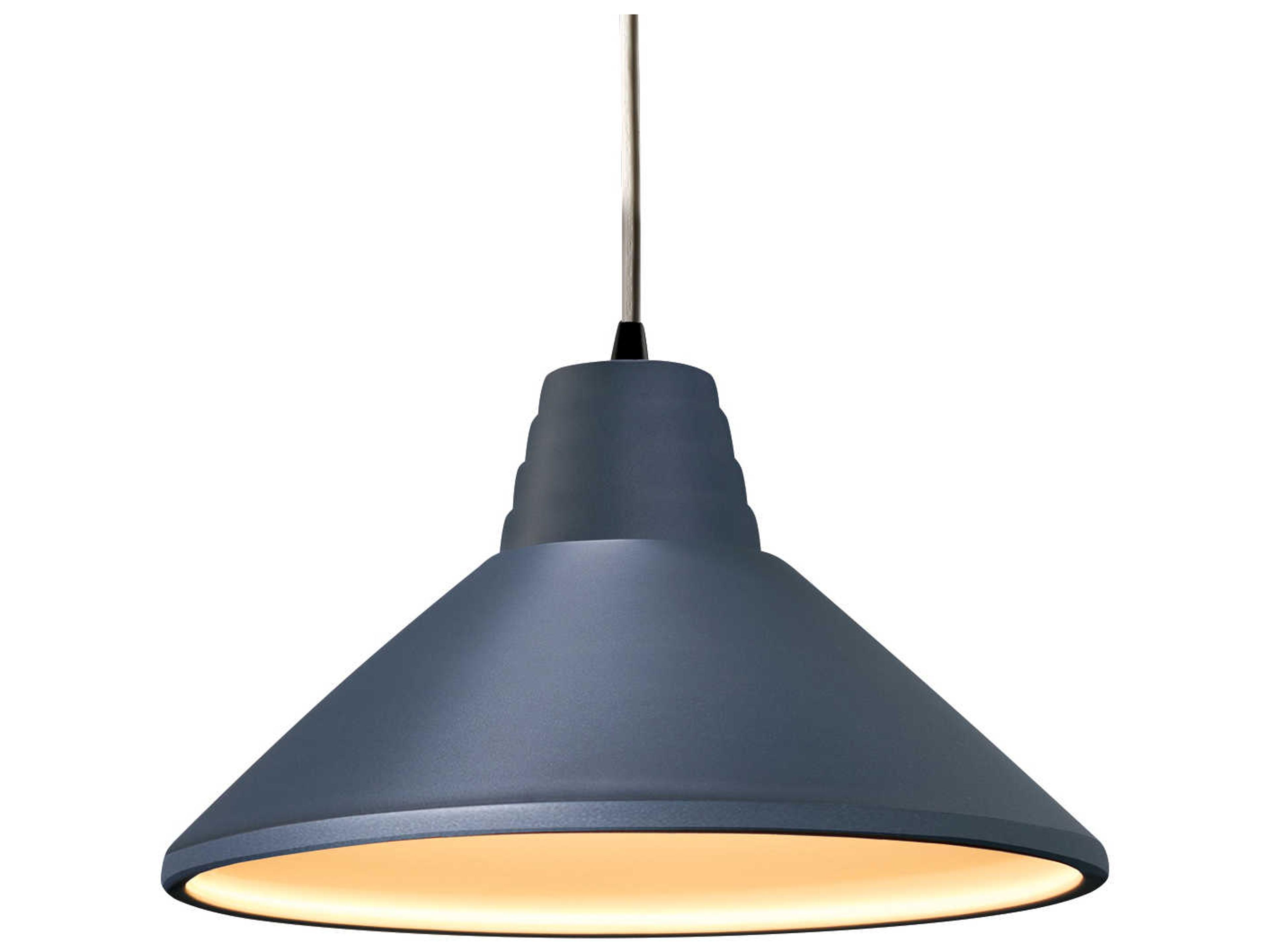 Justice Design Group Radiance 1-Light Gray Pendant