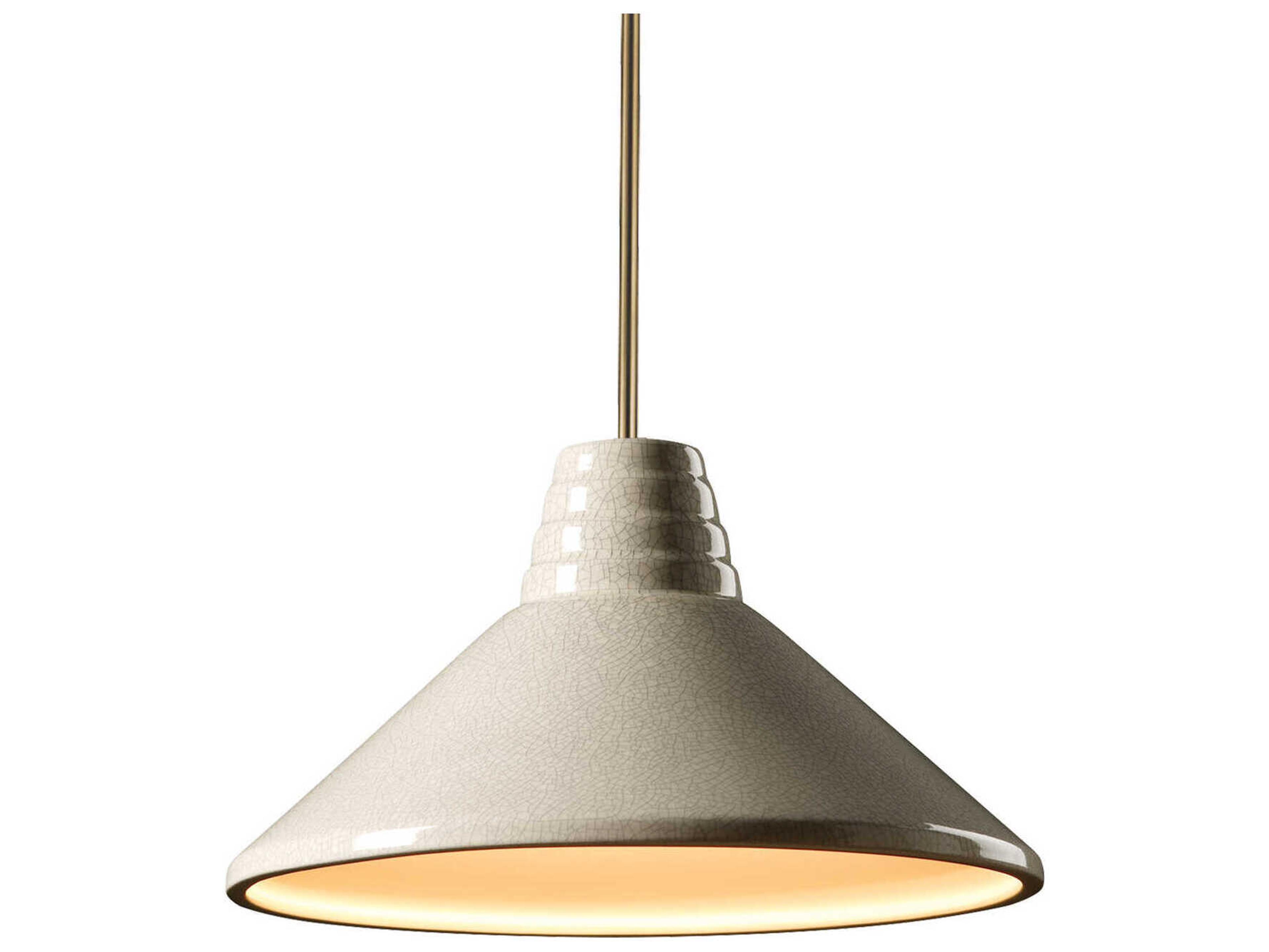 Justice Design Group Radiance 1-Light Gray Pendant