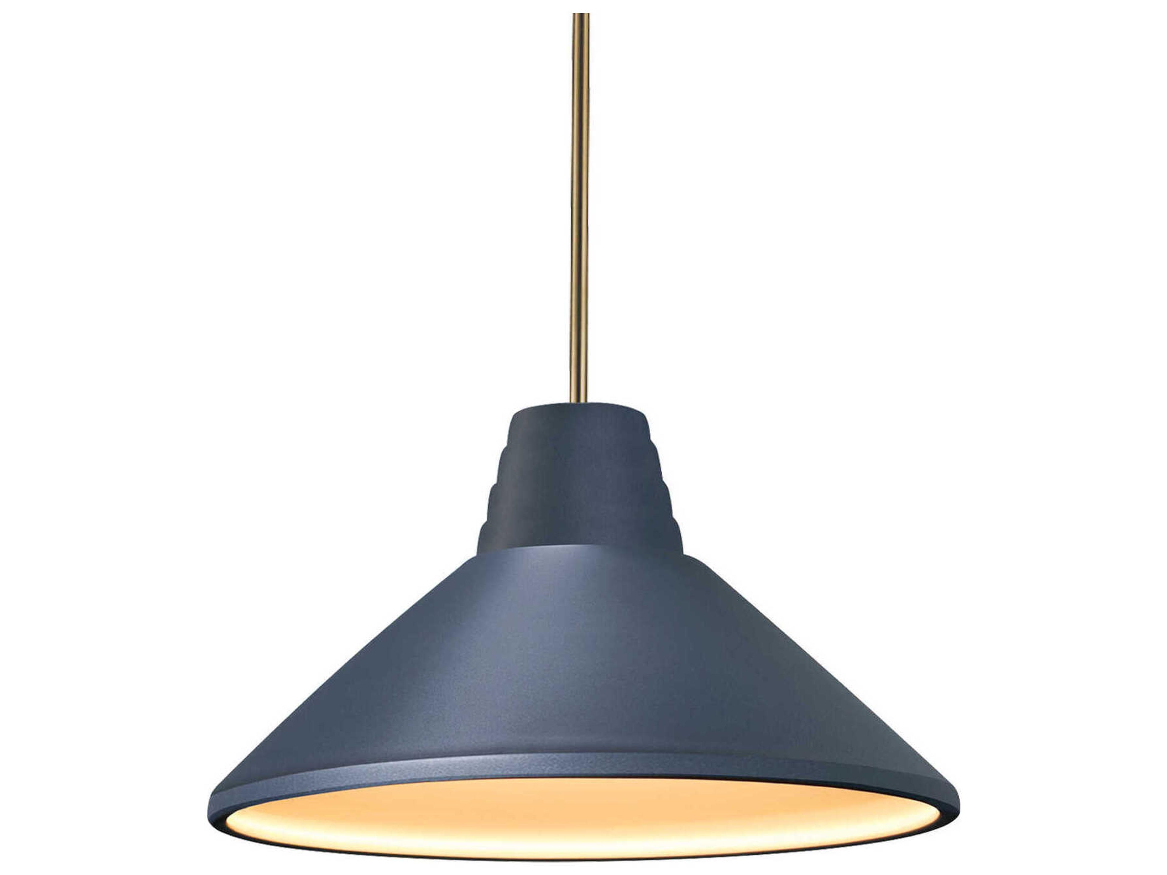 Justice Design Group Radiance 1-Light Gray Pendant