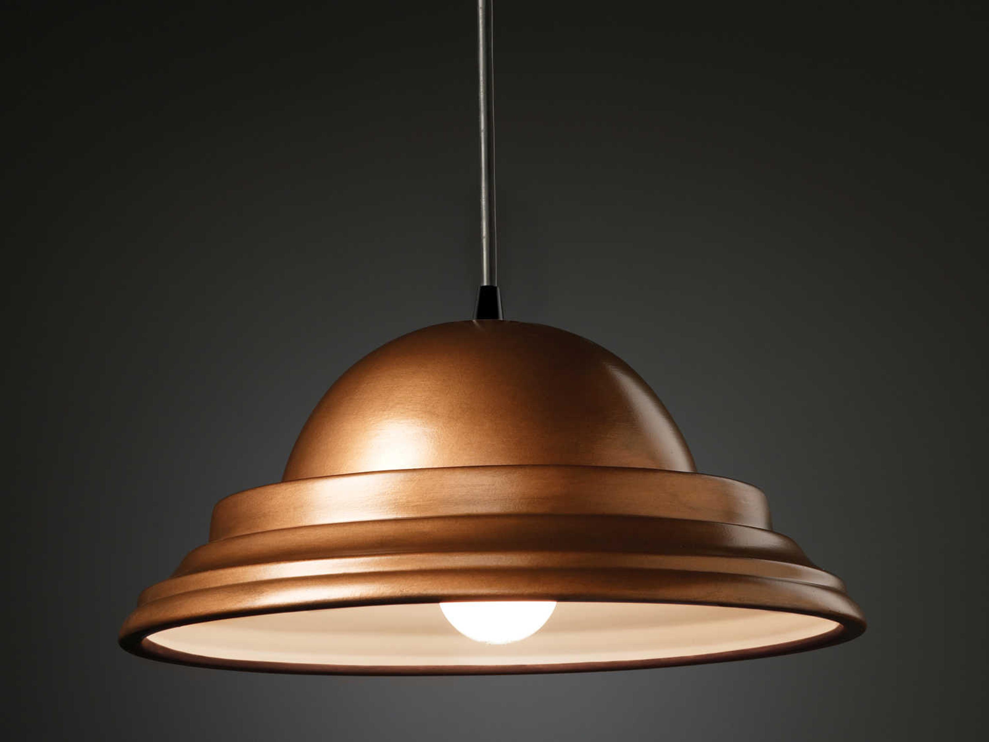 Justice Design Group Radiance 1-Light White Dome Pendant