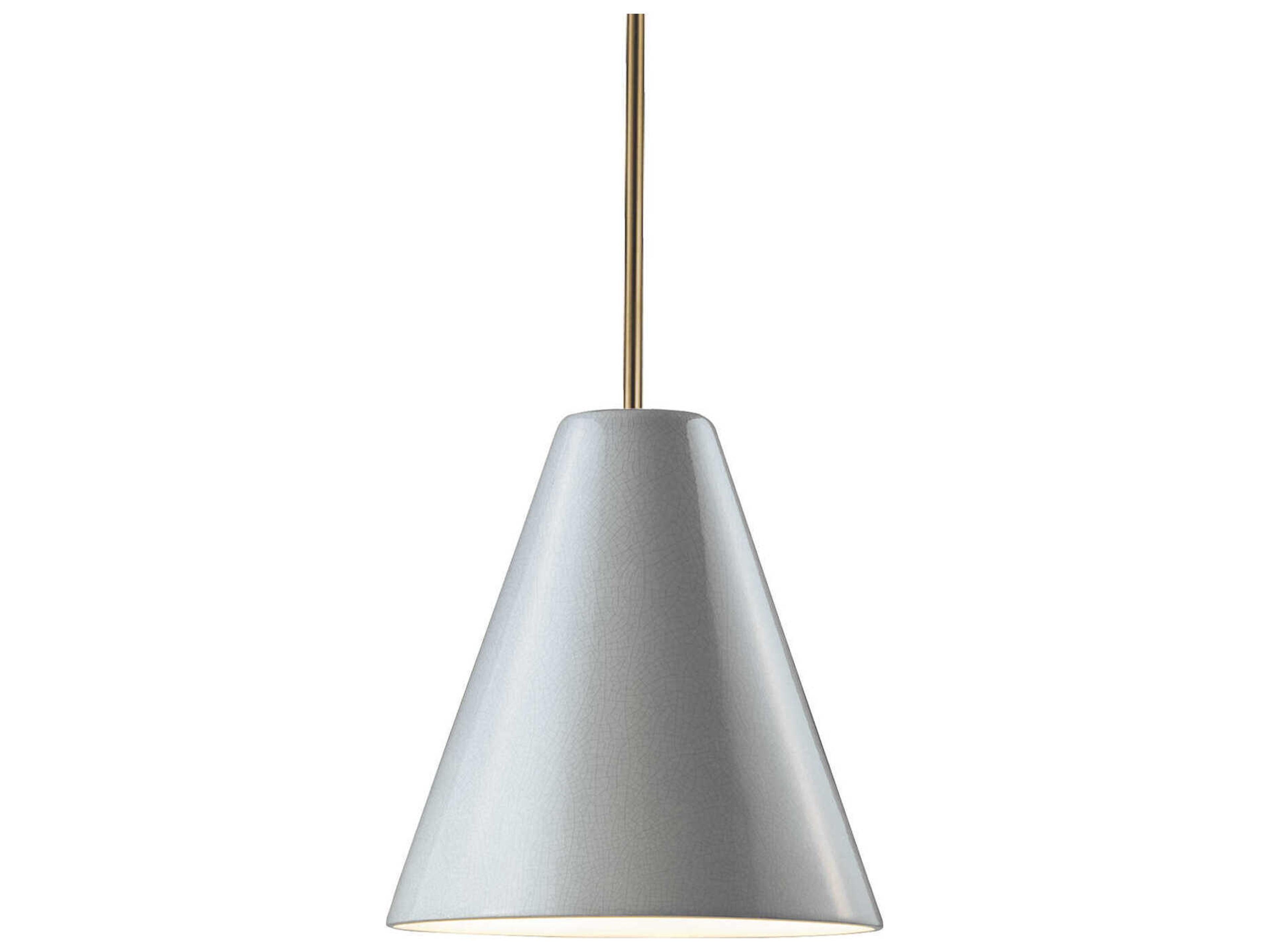 Justice Design Group Radiance 1-Light Gray Mini Pendant