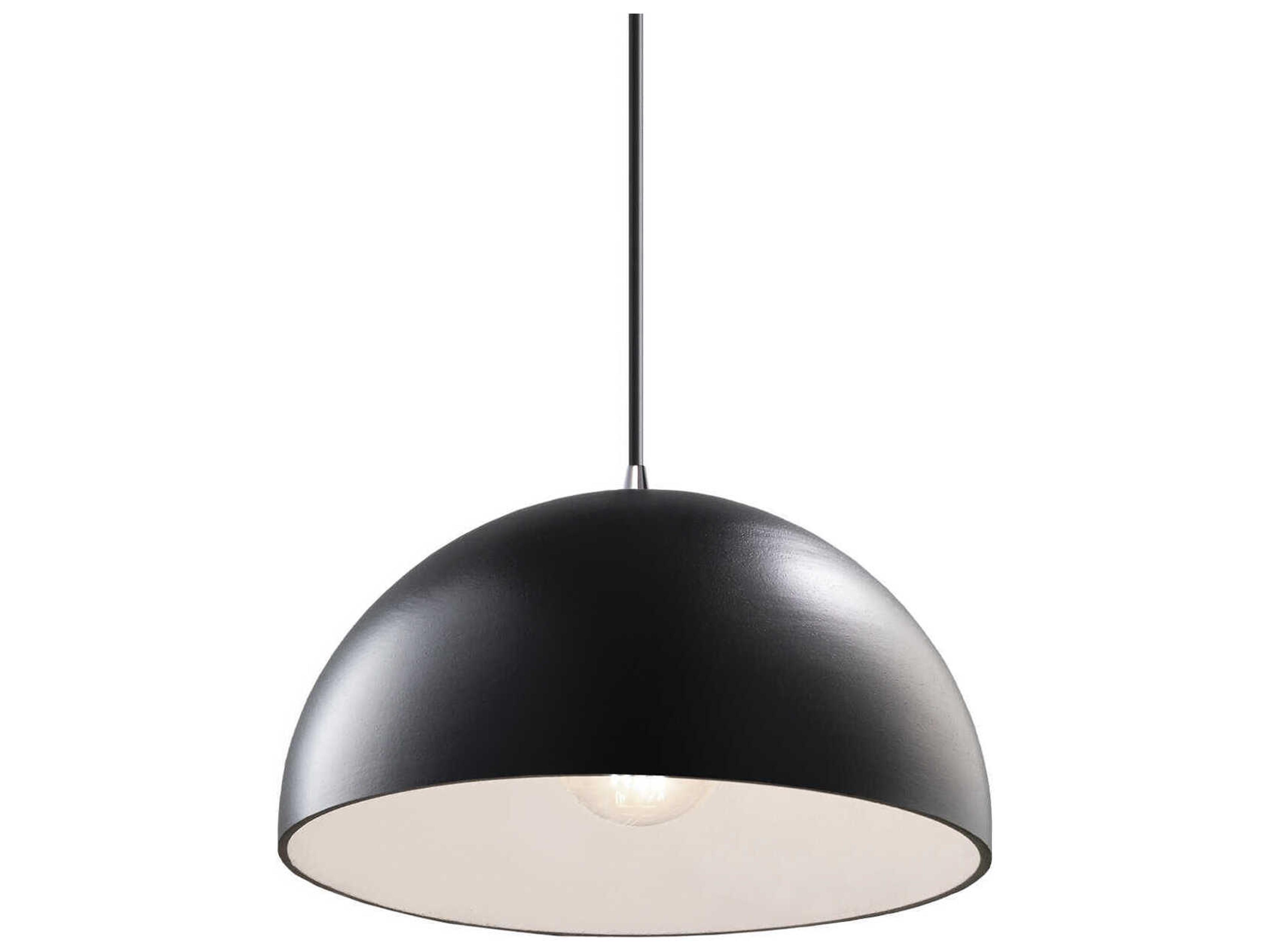 Radiance 1-Light Black Dome Pendant