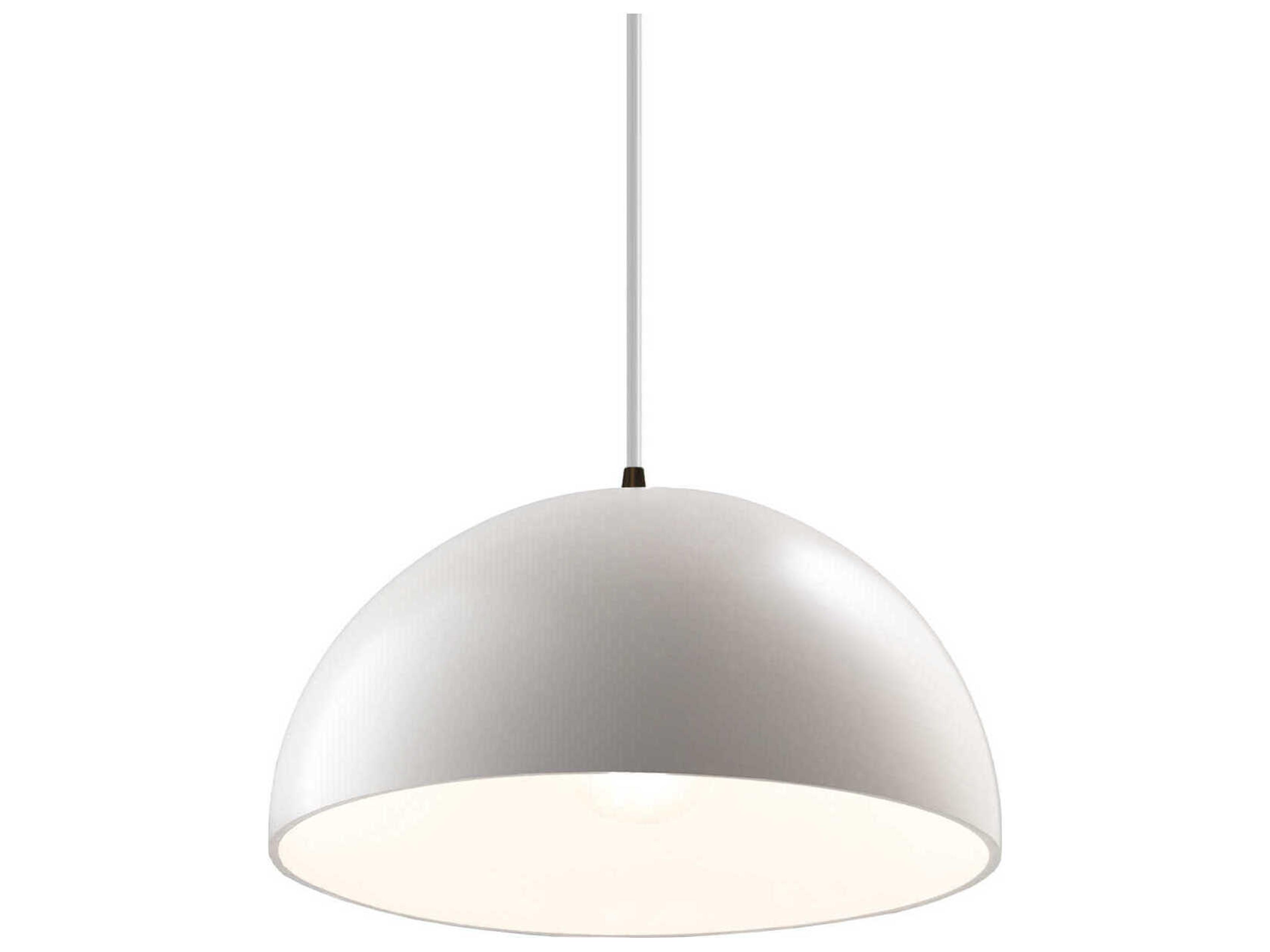Justice Design Group Radiance 1-Light Black Dome Pendant