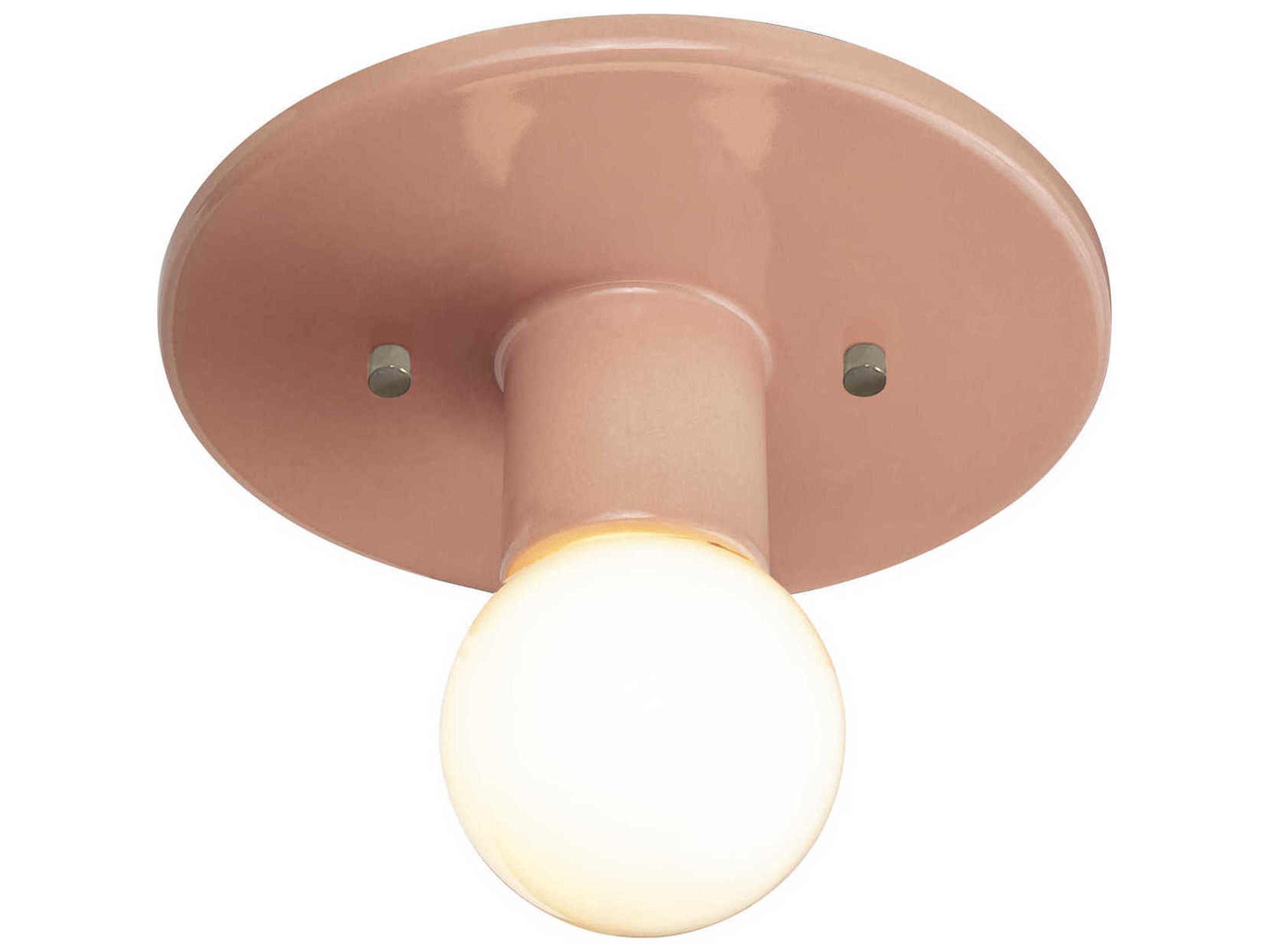 Justice Design Group Ambiance 1-Light White Flush Mount