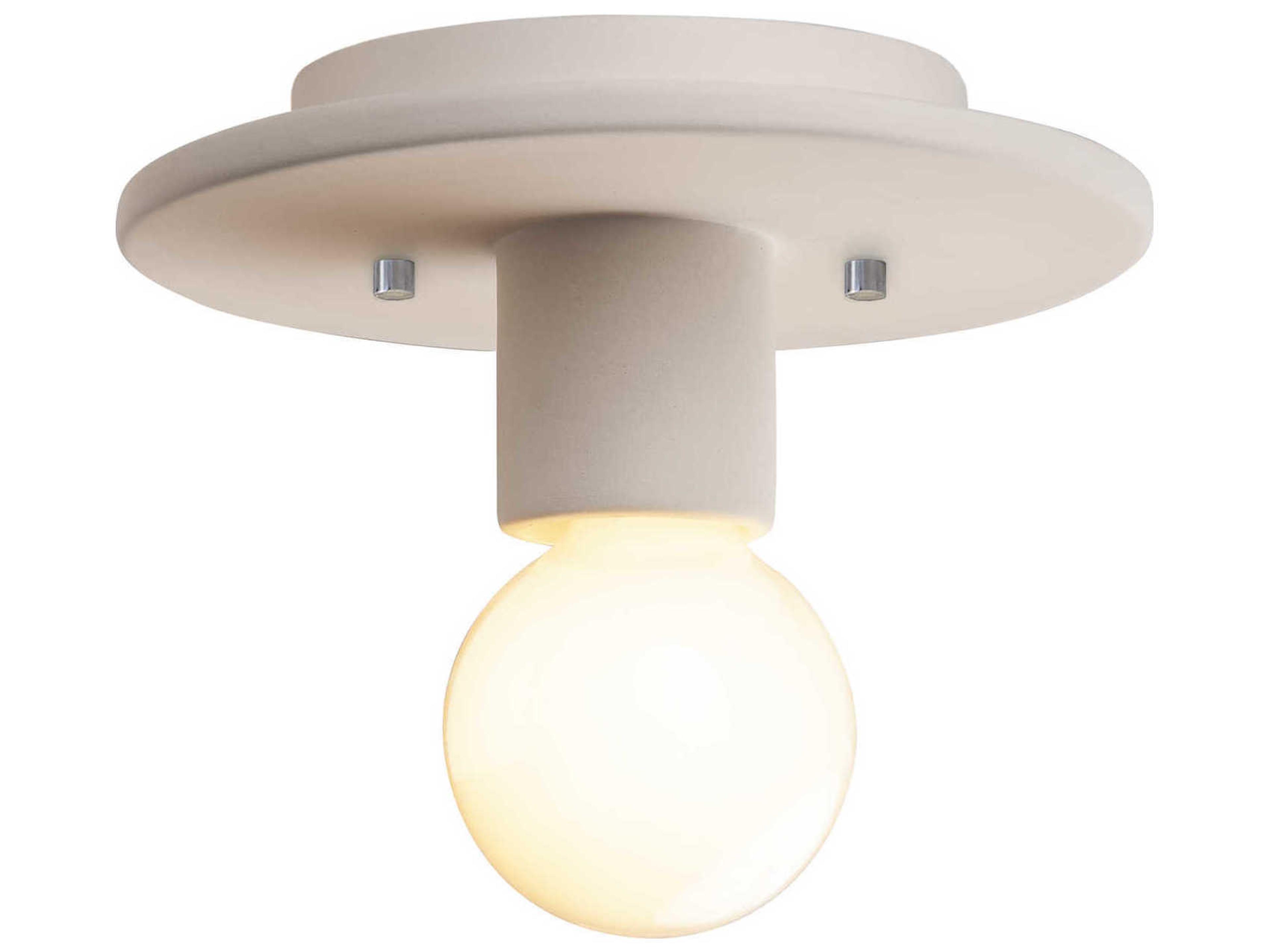 Justice Design Group Ambiance 1-Light White Flush Mount
