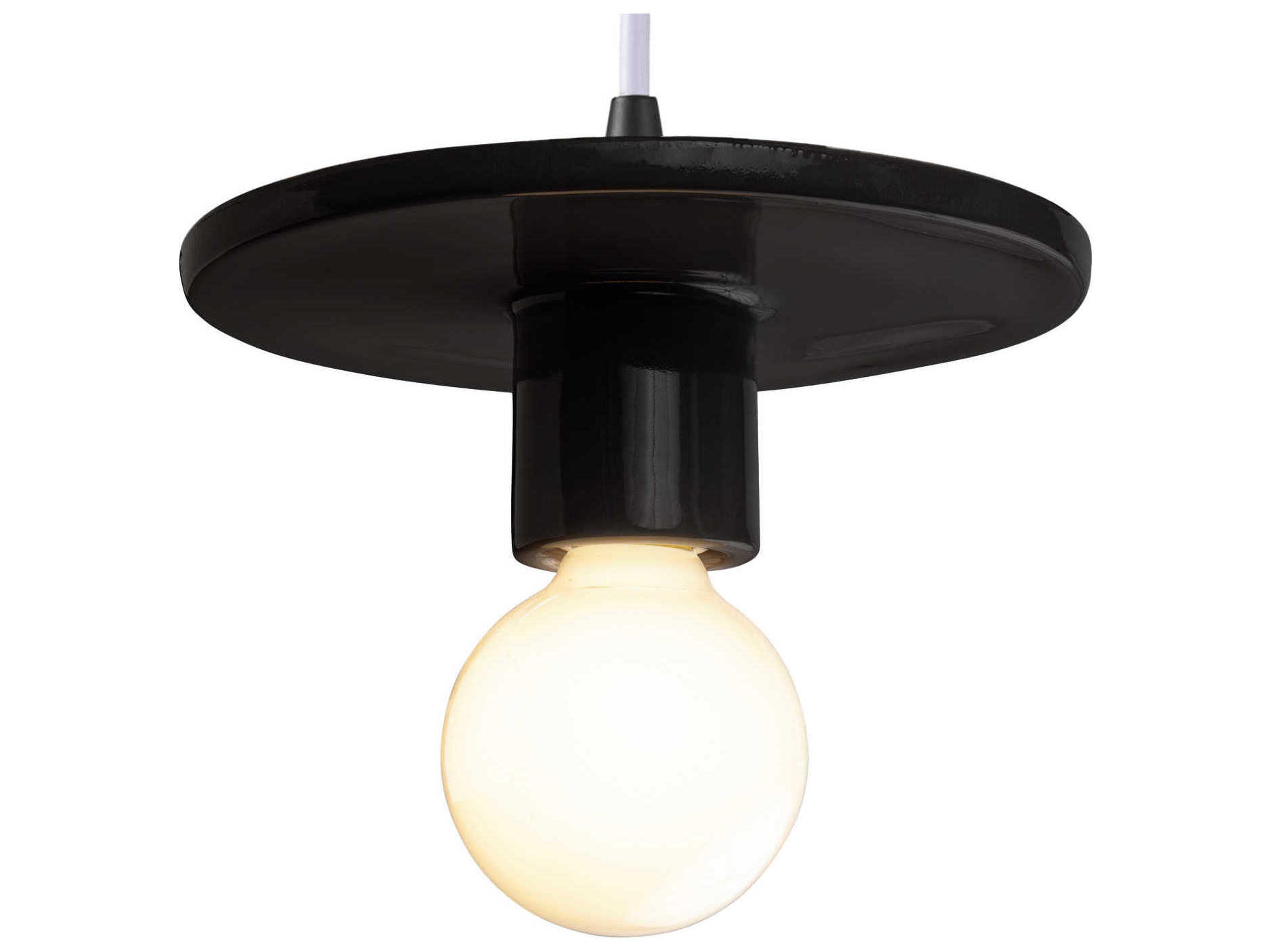 Justice Design Group Radiance 1-Light White Mini Pendant