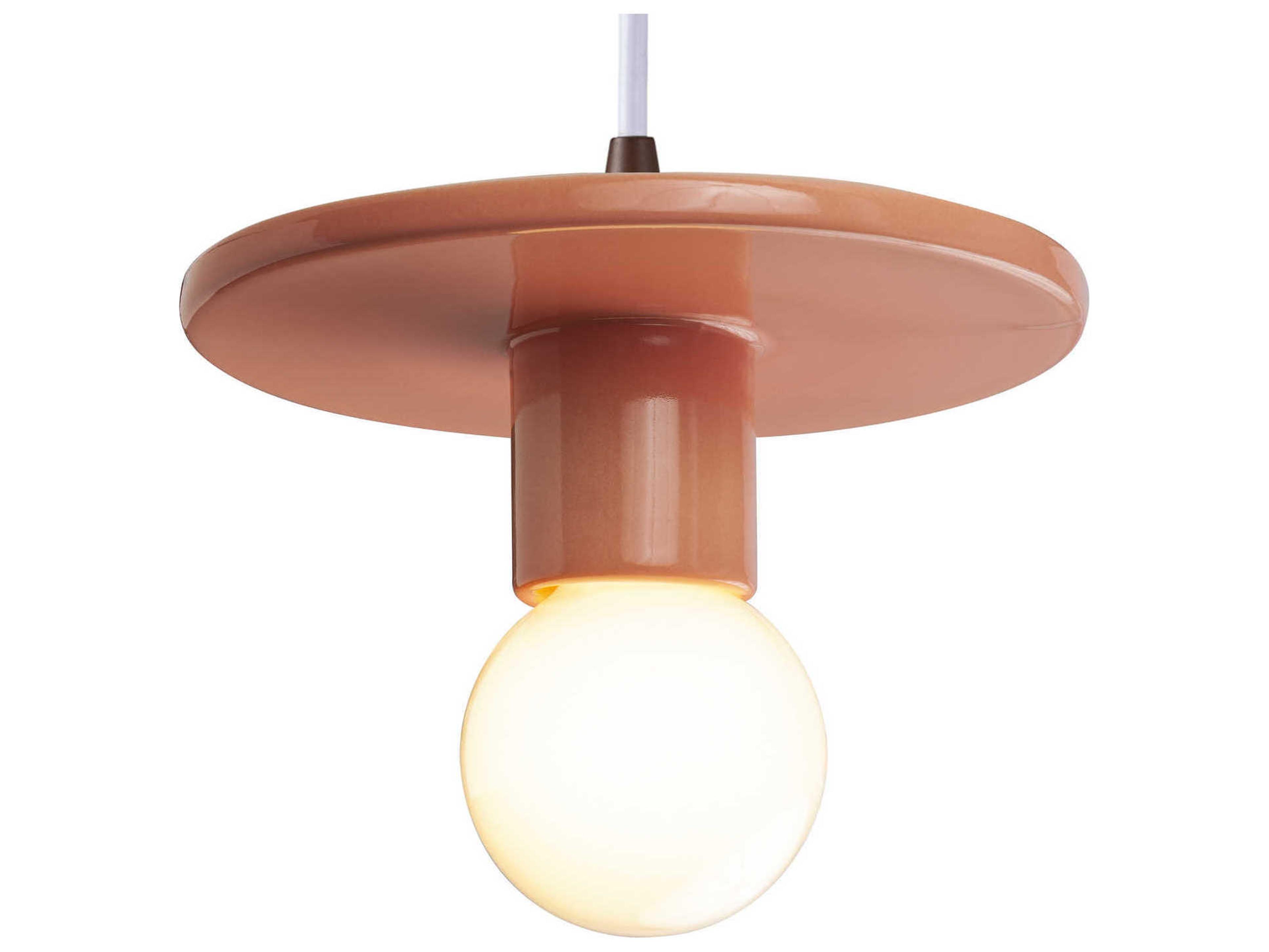 Justice Design Group Radiance 1-Light White Mini Pendant