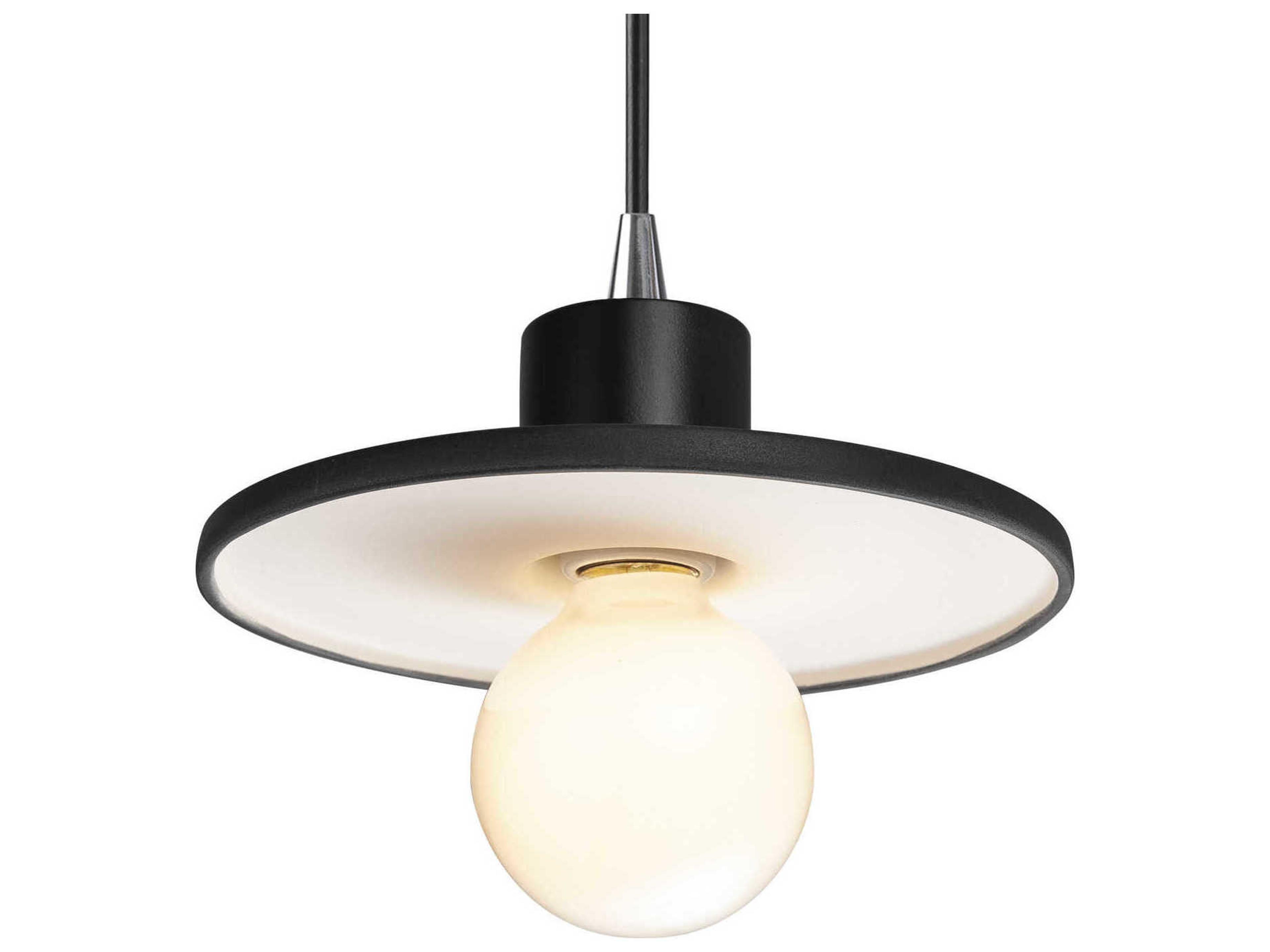 Justice Design Group Radiance 1-Light White Mini Pendant