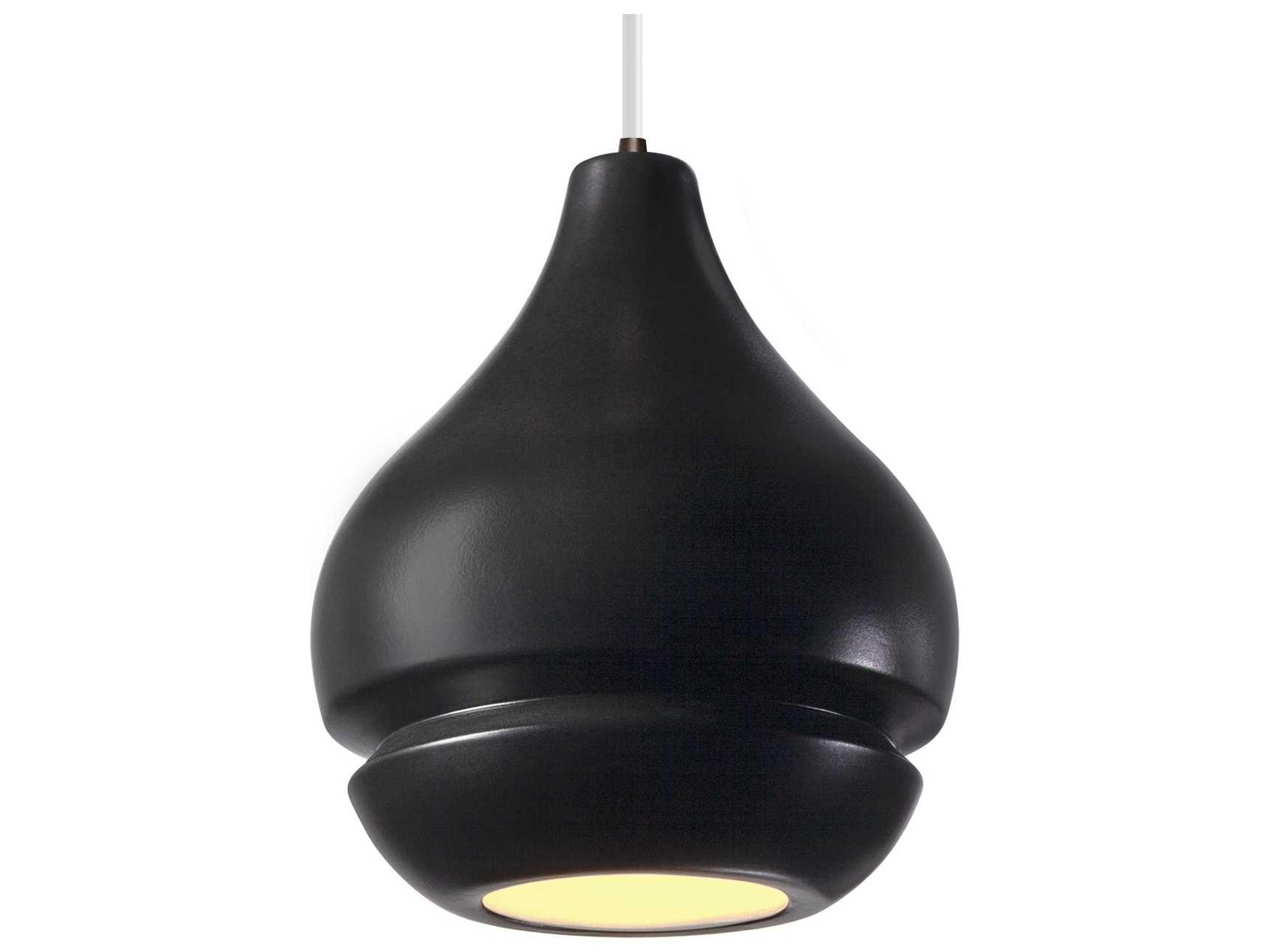 Justice Design Group Radiance 1-Light White Mini Pendant