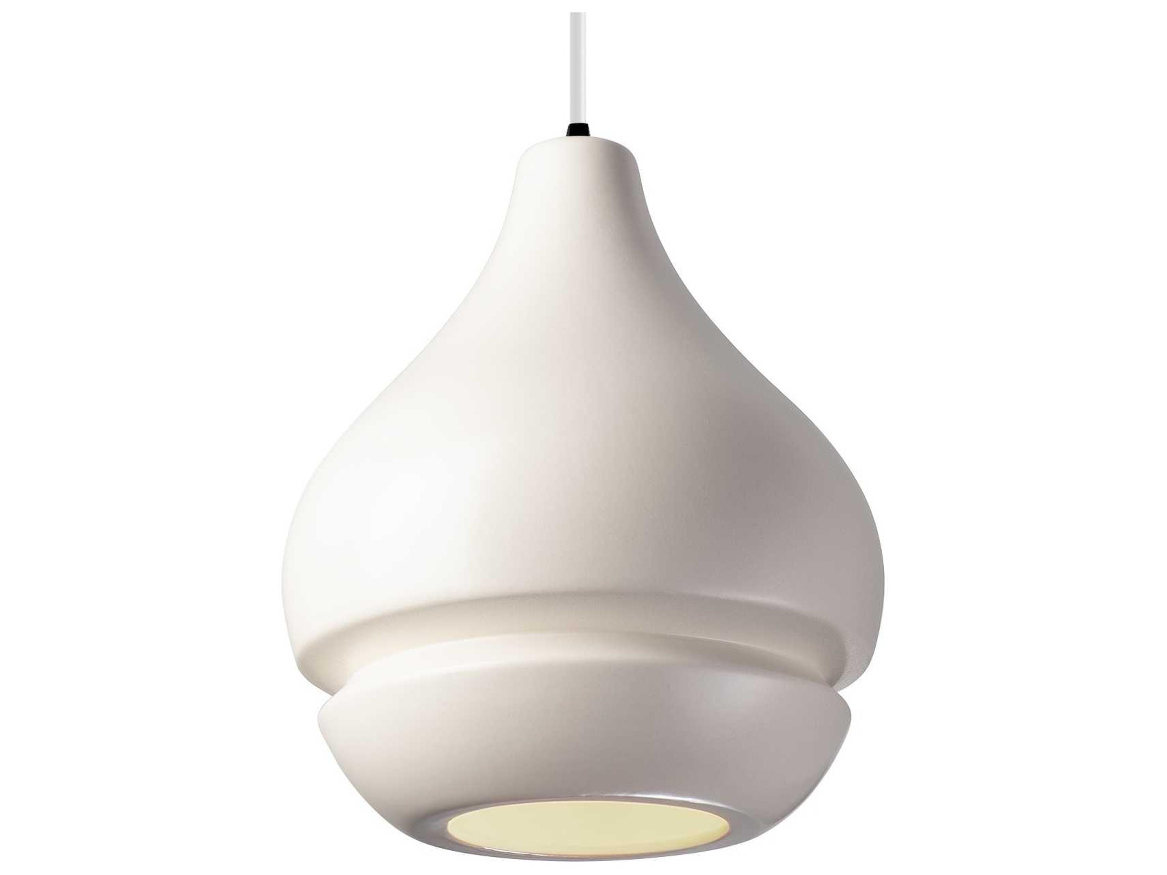 Justice Design Group Radiance 1-Light White Mini Pendant