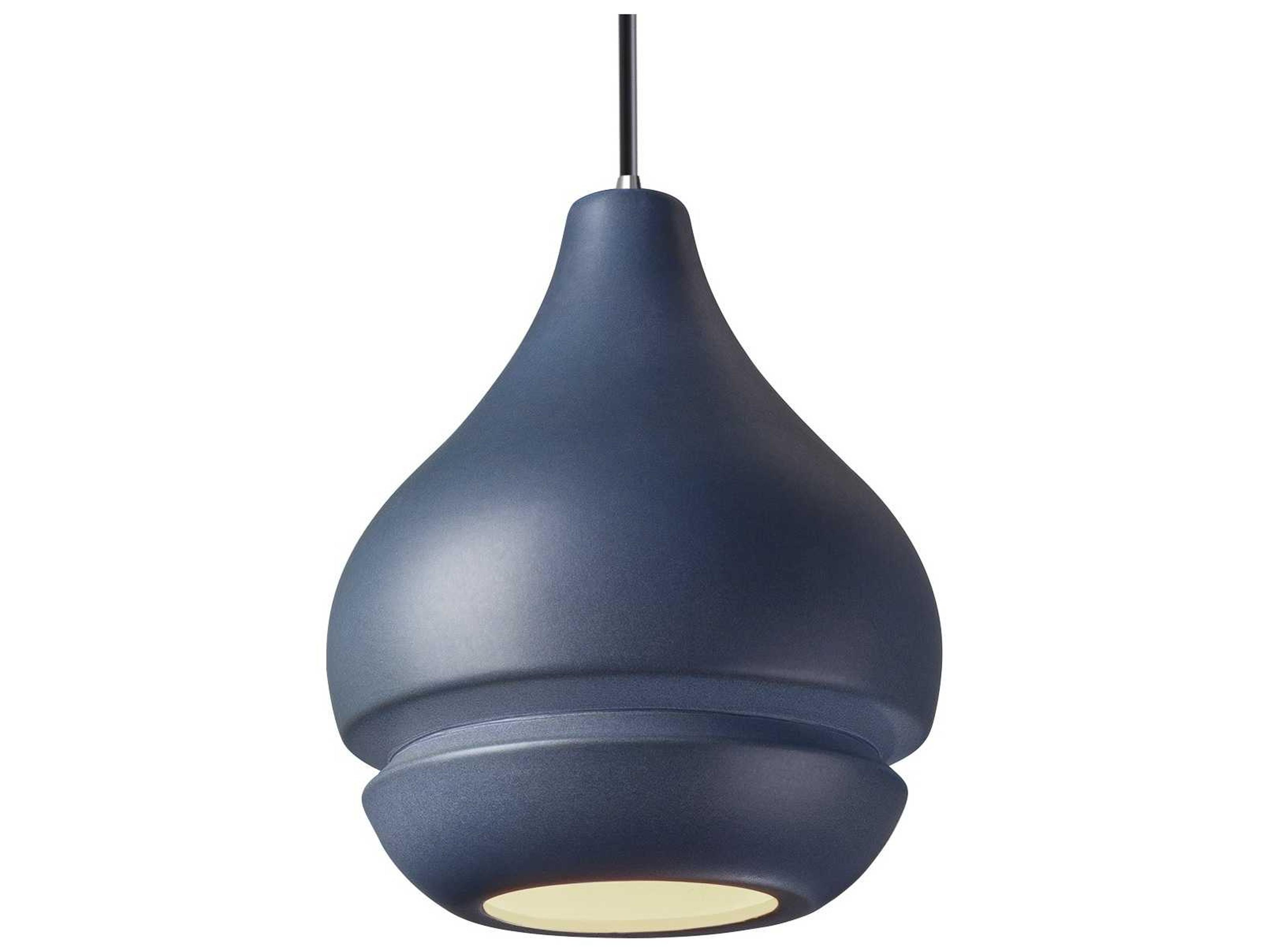 Justice Design Group Radiance 1-Light White Mini Pendant