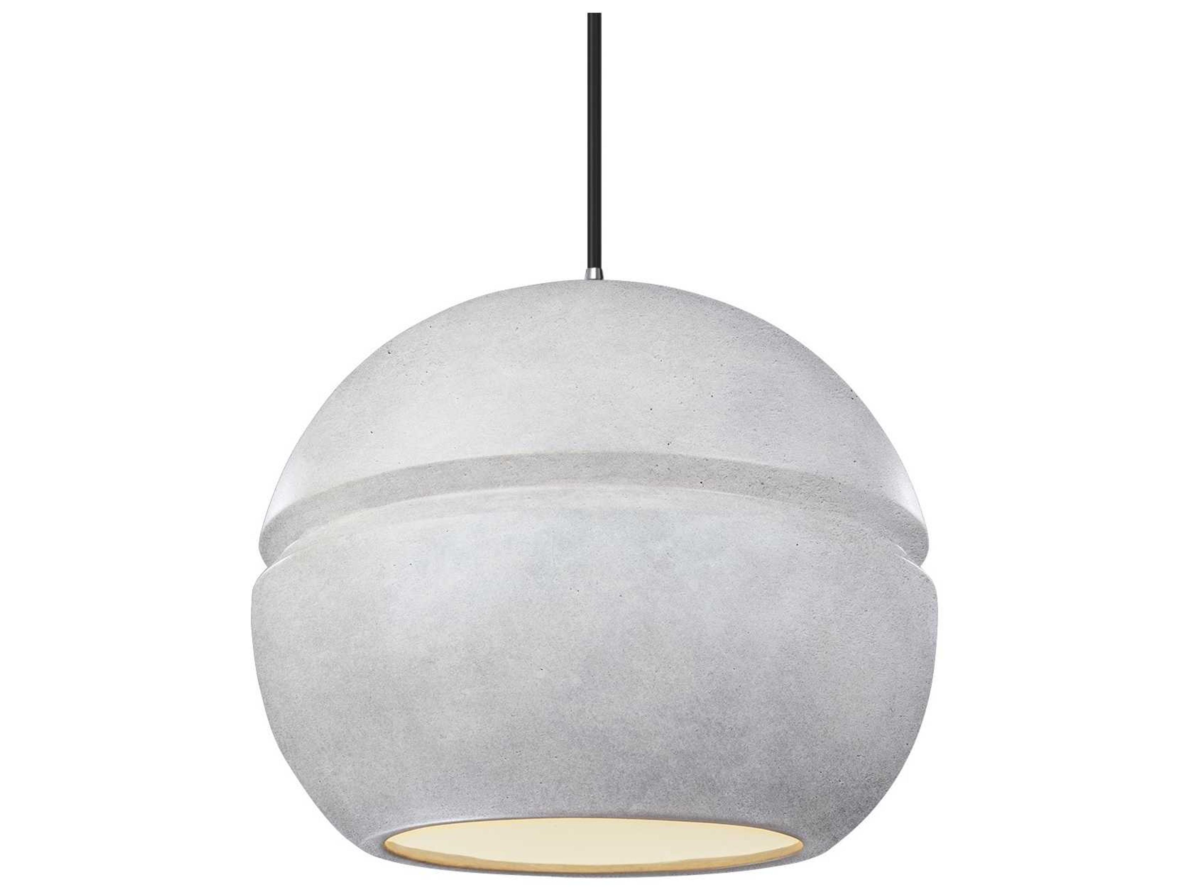 Justice Design Group Radiance 1-Light White Mini Pendant