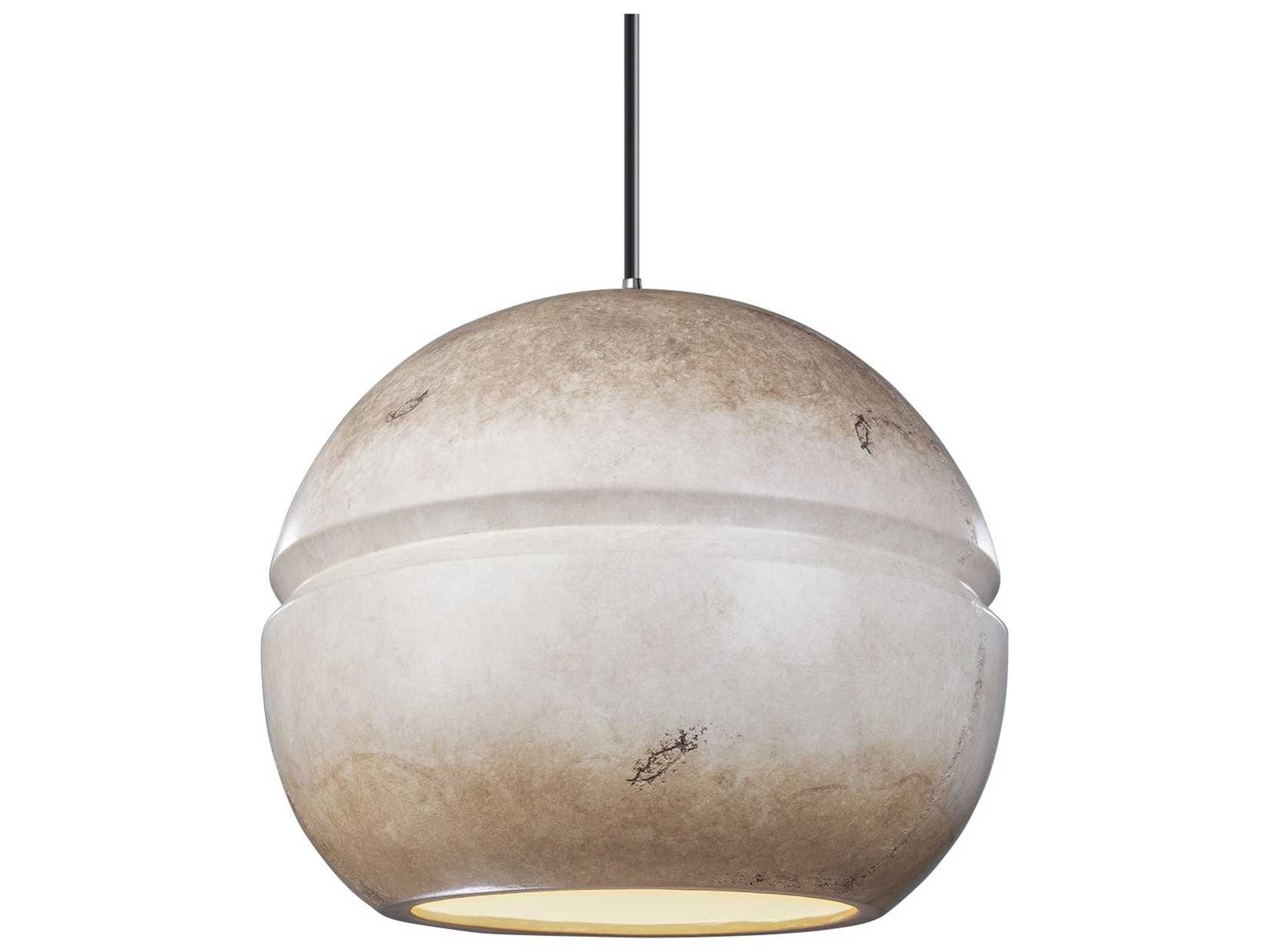 Justice Design Group Radiance 1-Light White Mini Pendant