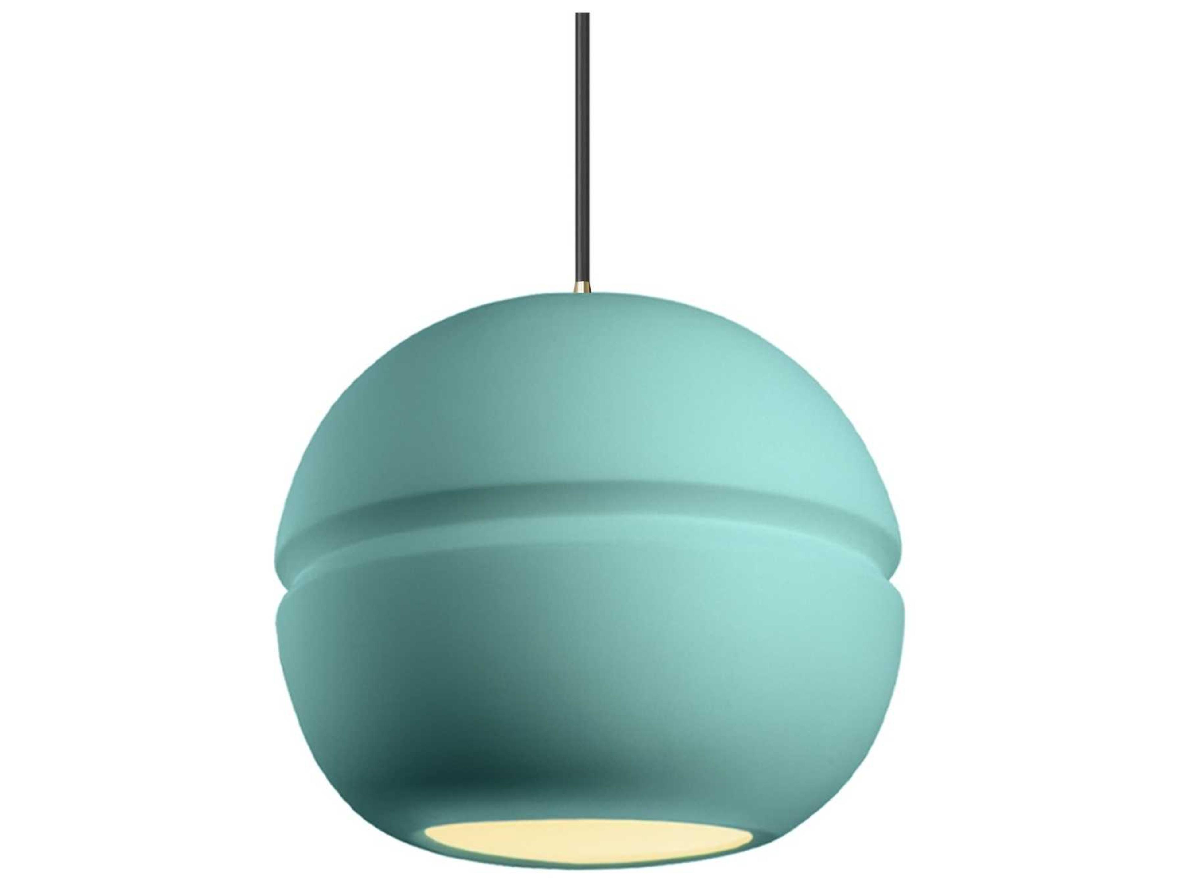 Justice Design Group Radiance 1-Light White Mini Pendant